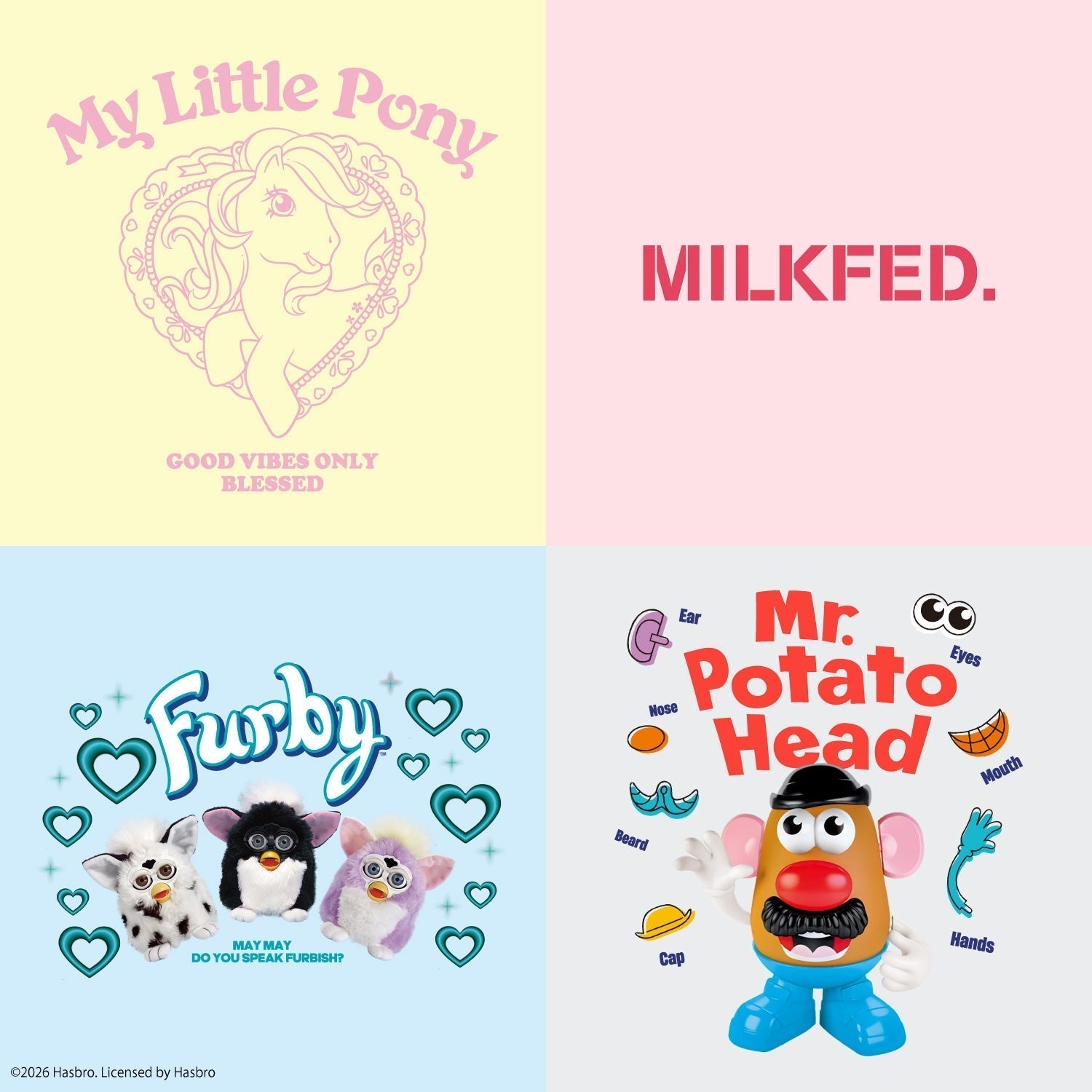 ファービーベイビー（Cow）牛柄　日本語 MILKFED.（ミルクフェド）がFurby（ファービー）、My Little Pony