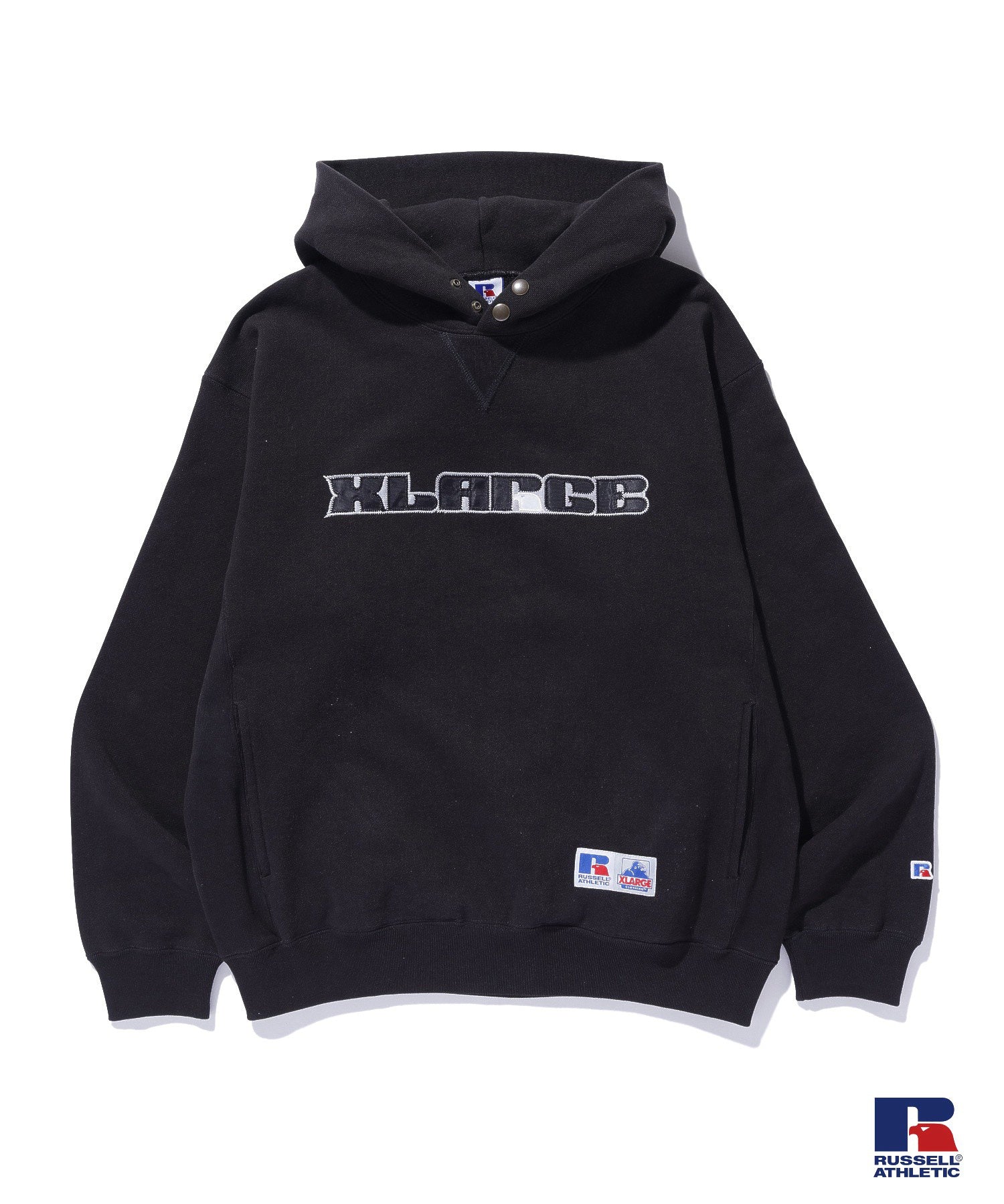 XLARGE×RUSSELL ATHLETIC パーカー ブラック L XLARGE×RUSSELL ATHLETIC PULLOVER HOODED SWEATSHIRT – calif（カリフ
