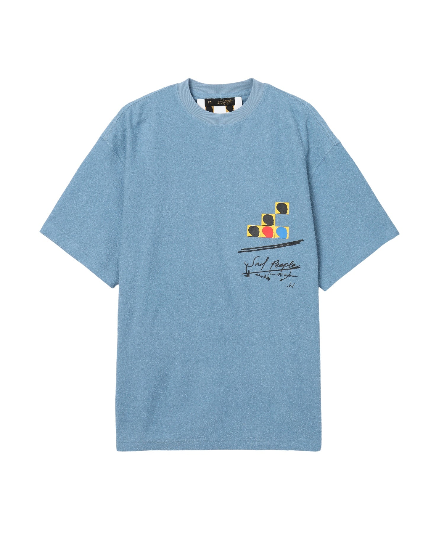 CONP BY SAD PEOPLE/サッドピープル/Sky Blue Towel T-shirt/T-03-AW23