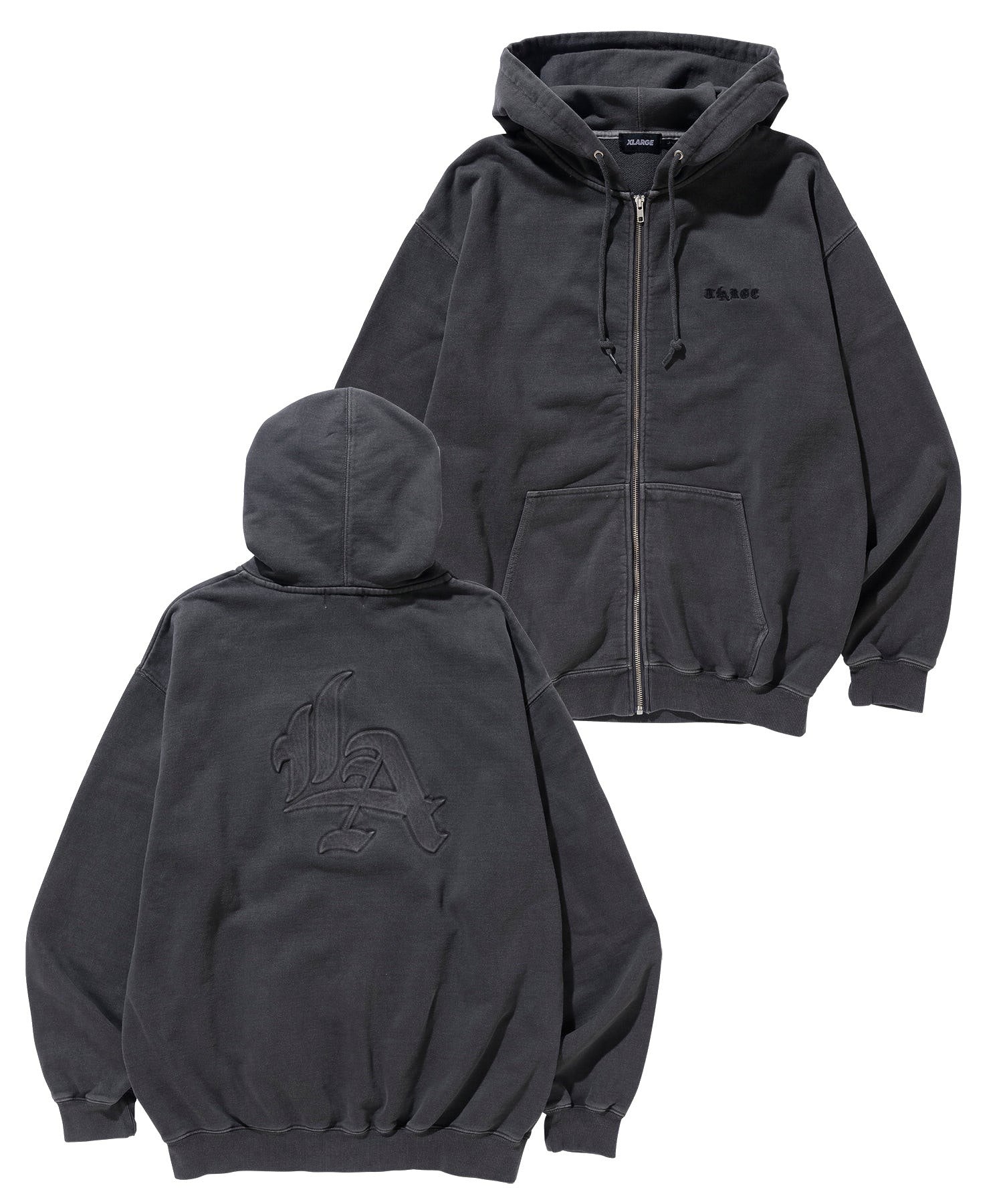 PIGMENT DYED EMBOSS LOGO ZIP HOODED SWEAT XLARGE – calif（カリフ）公式サイト