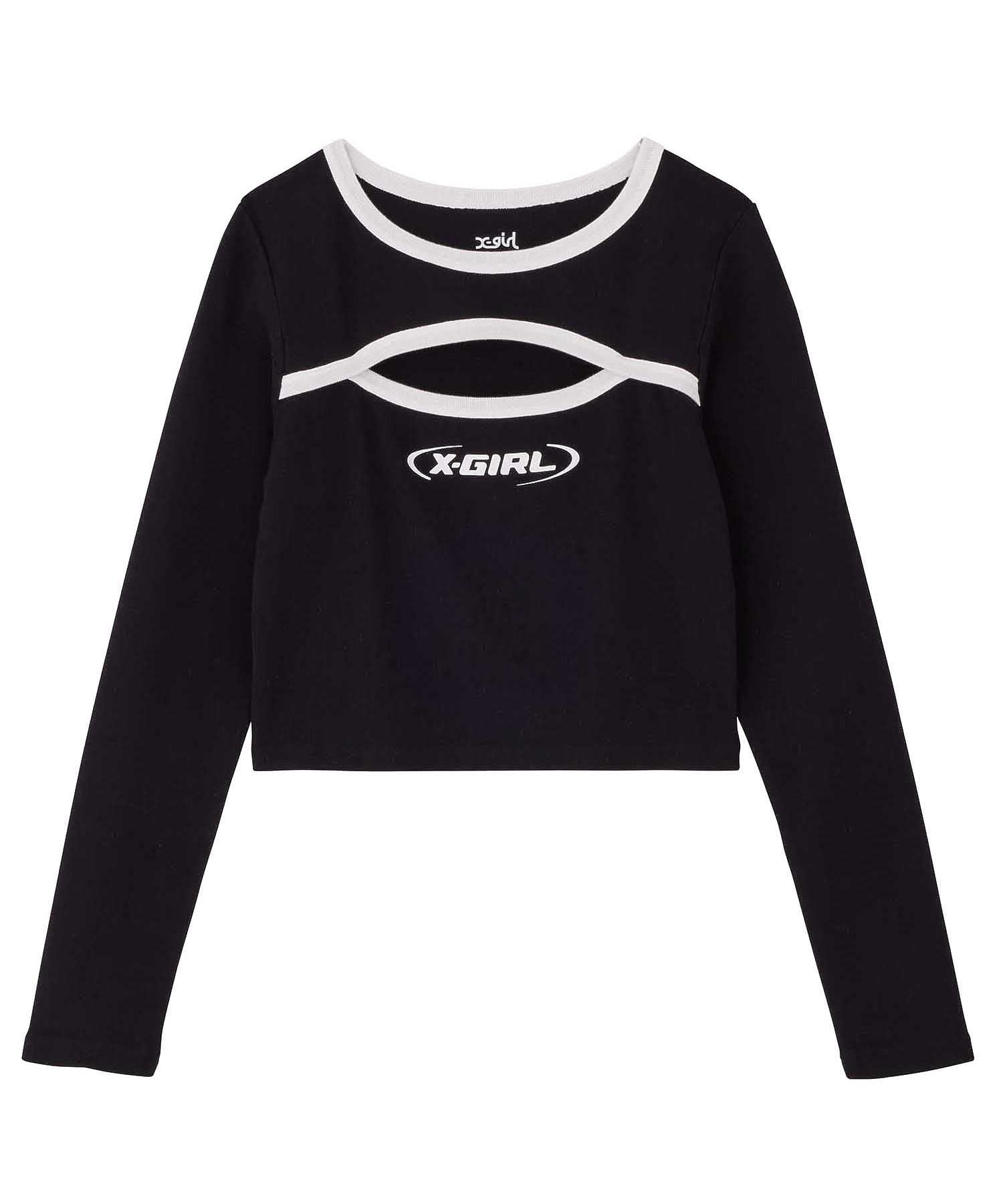 FRONT CUTOUT L/S BABY TEE X-girl