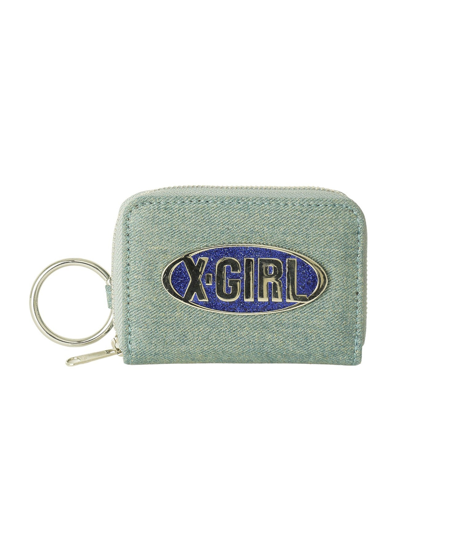 GLITTER OVAL LOGO COIN AND CARD CASE