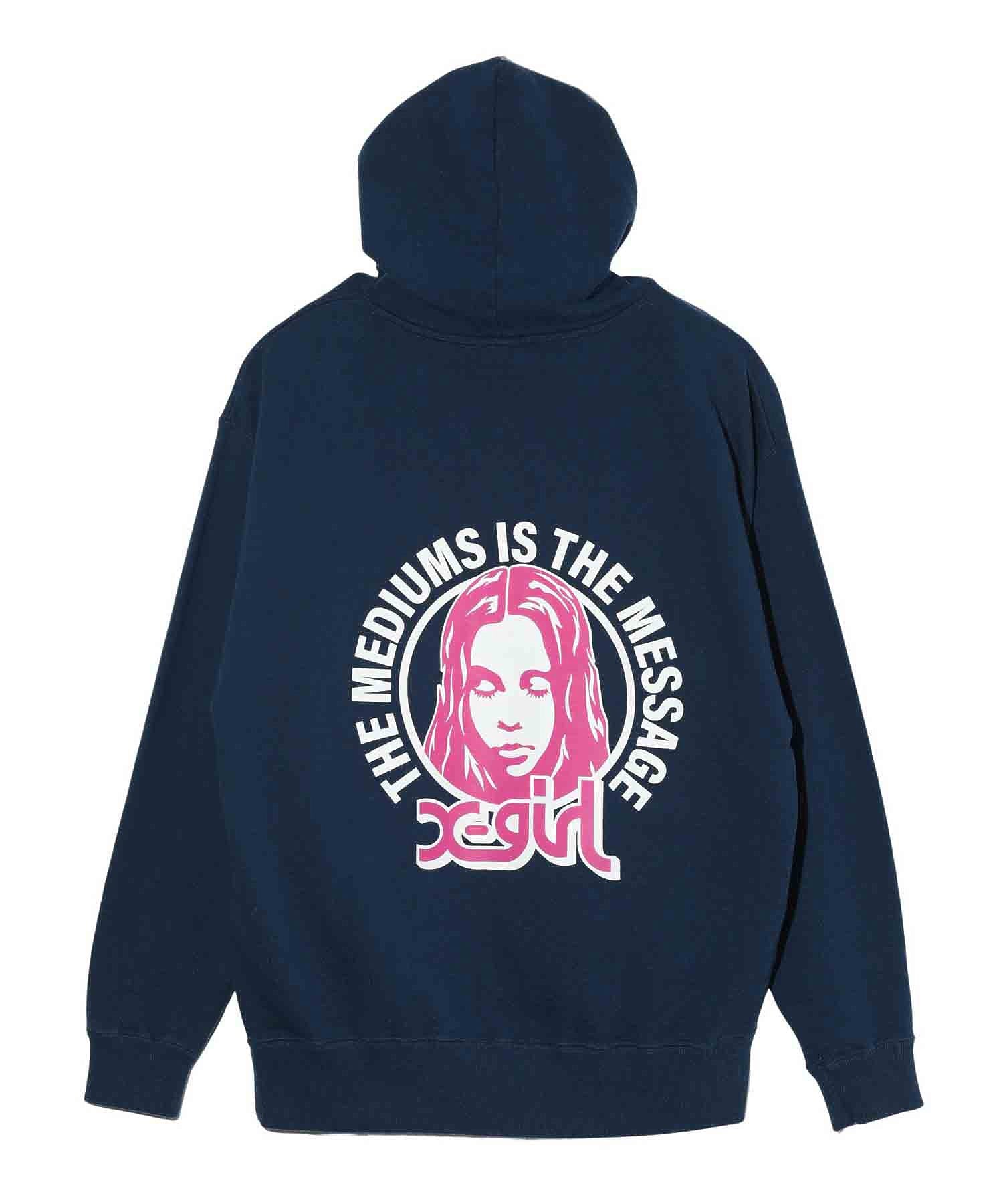 CIRCLE BACKGROUND FACE SWEAT HOODIE X-girl
