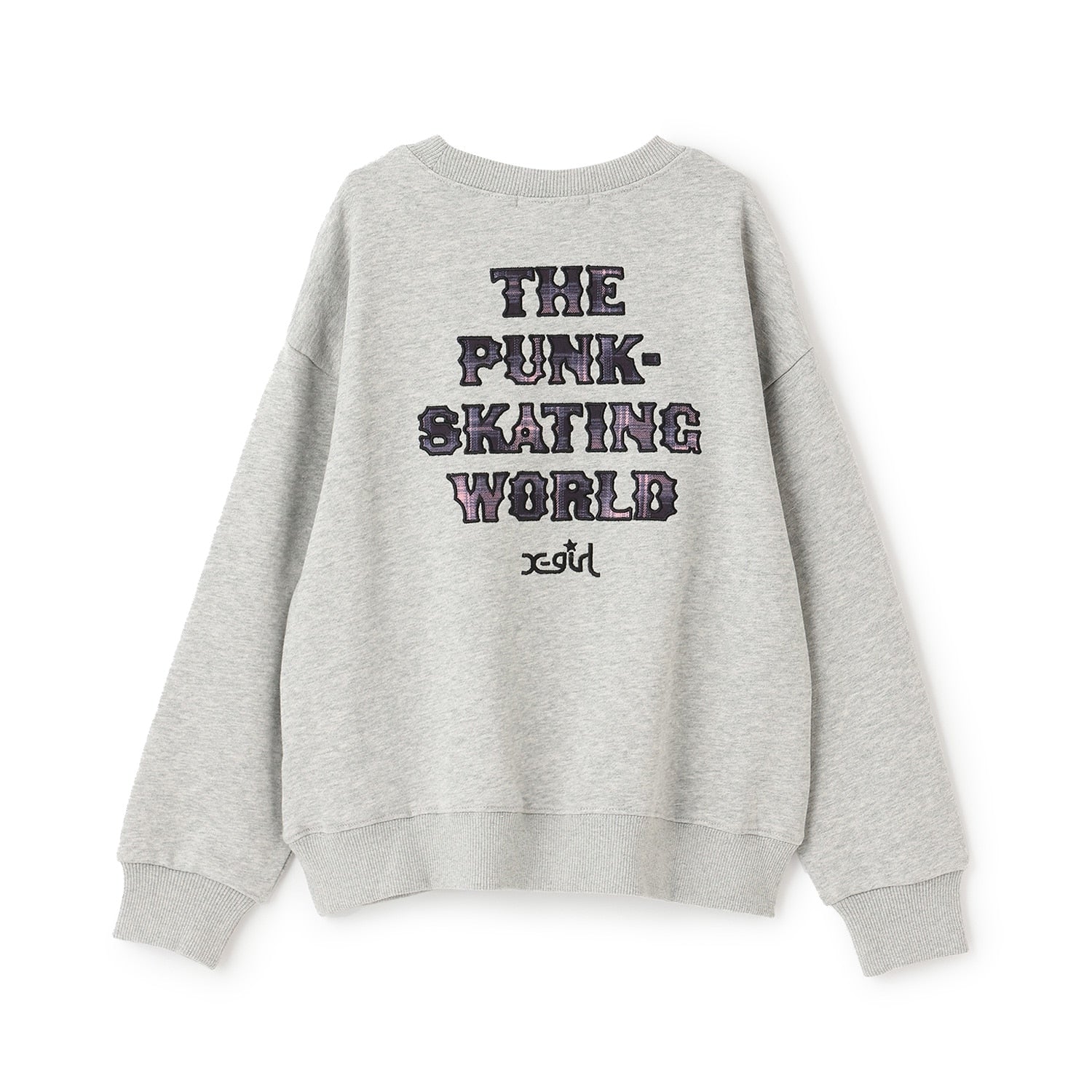 チェックパッチロゴトレーナー