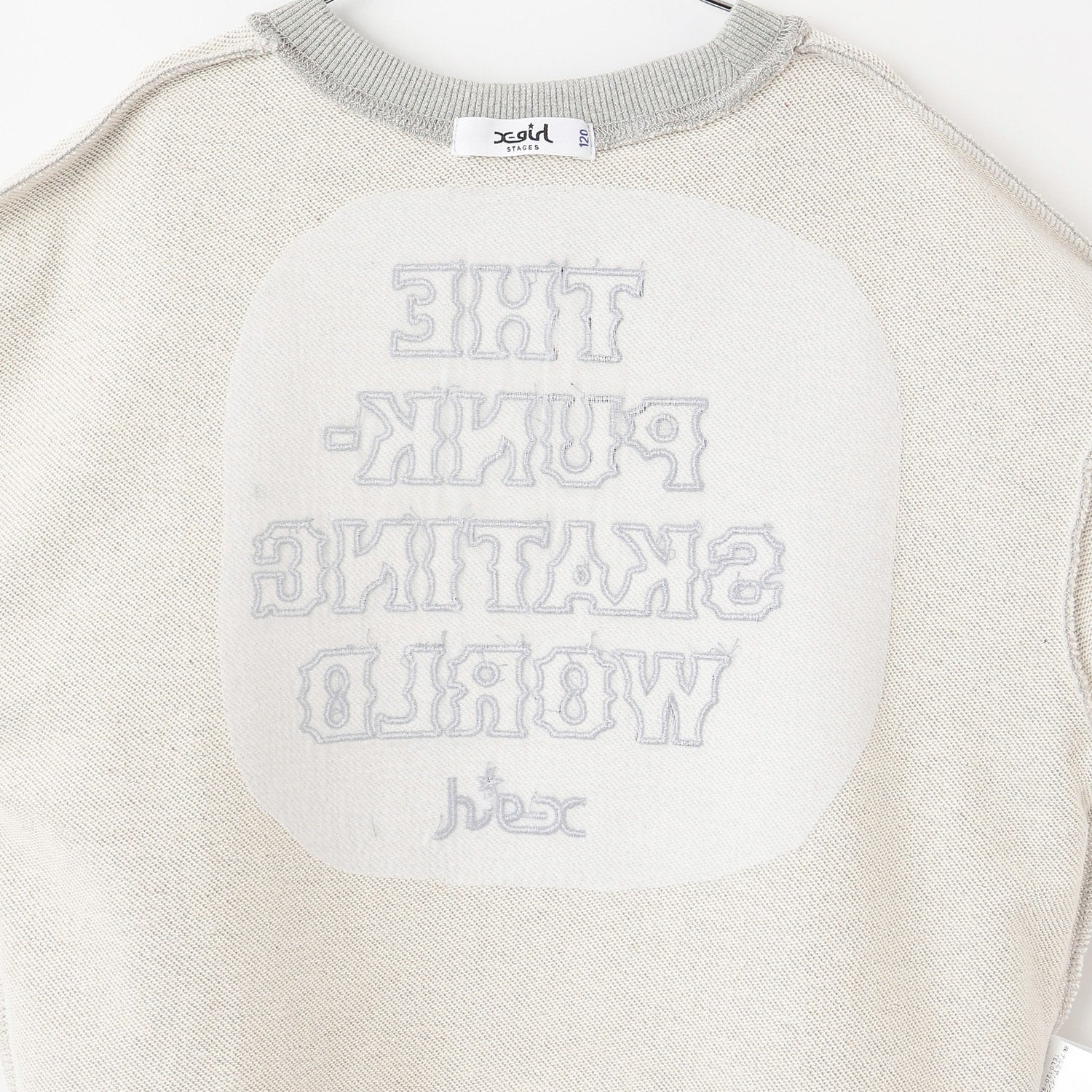 チェックパッチロゴトレーナー