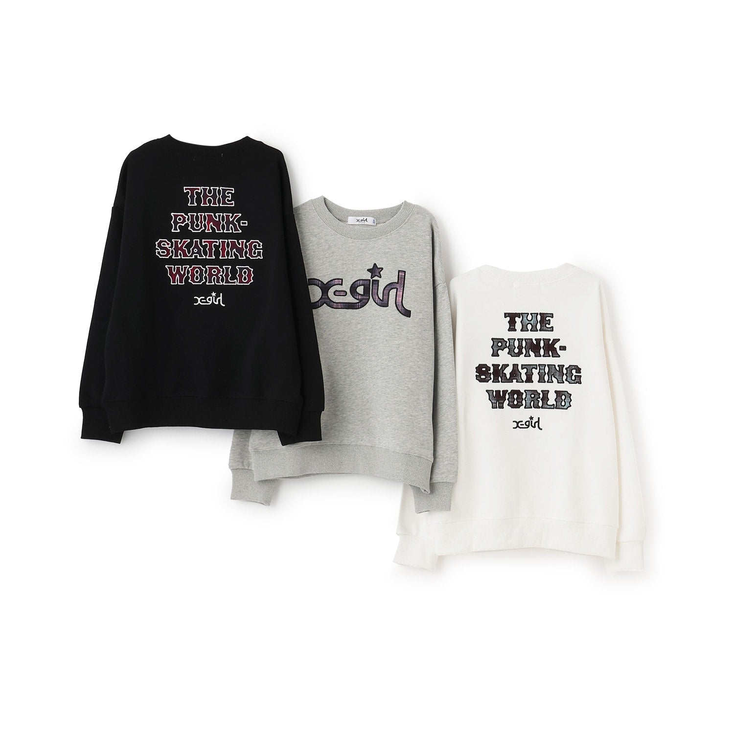 チェックパッチロゴトレーナー