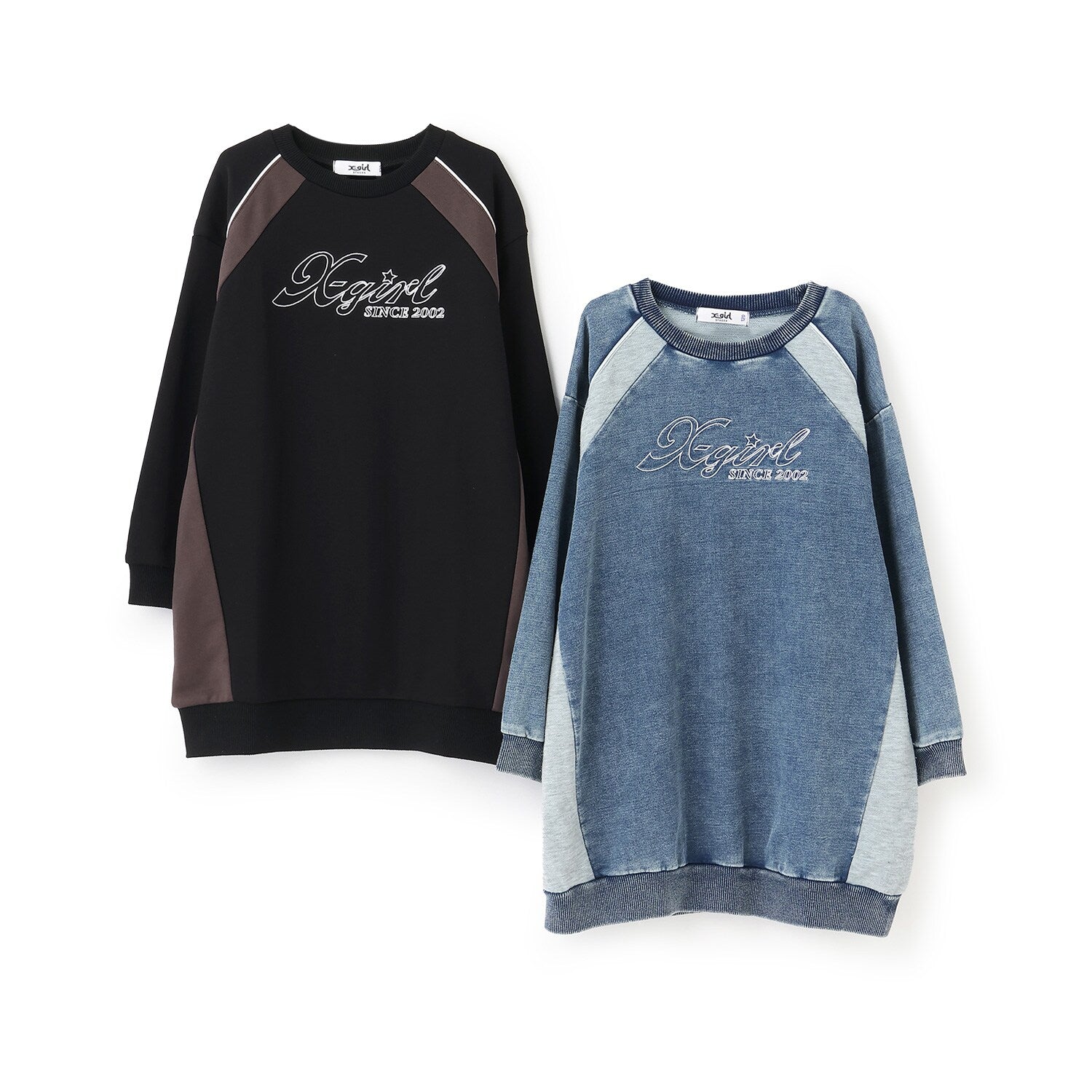 配色切替ロゴ刺しゅうワンピース