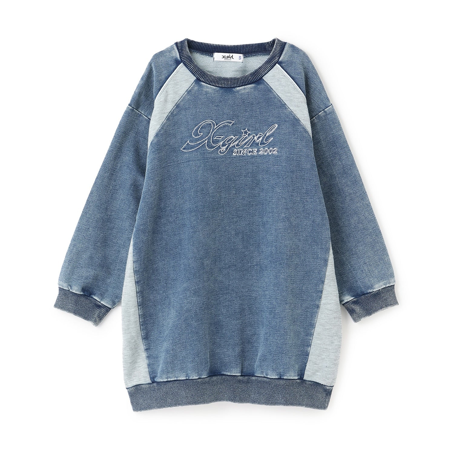 配色切替ロゴ刺しゅうワンピース