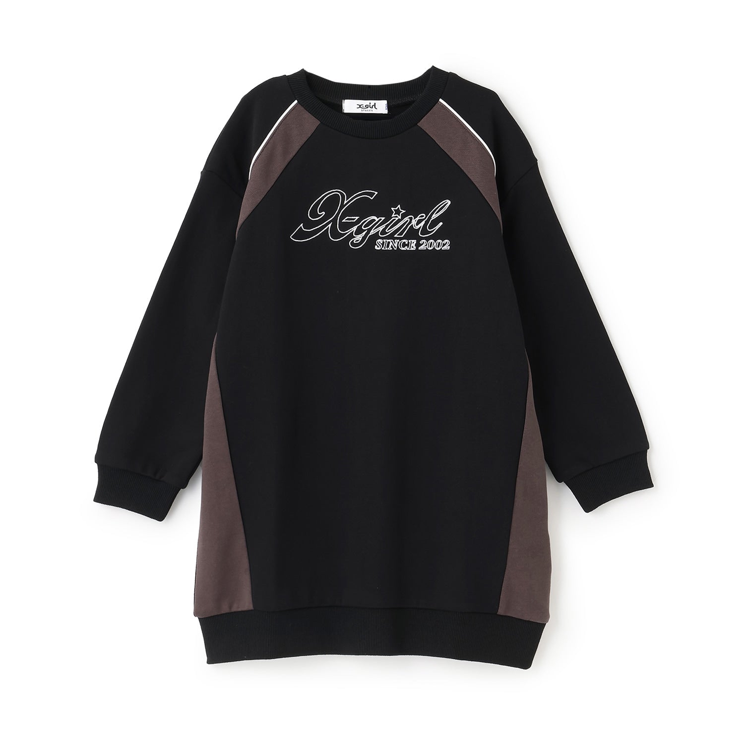 配色切替ロゴ刺しゅうワンピース