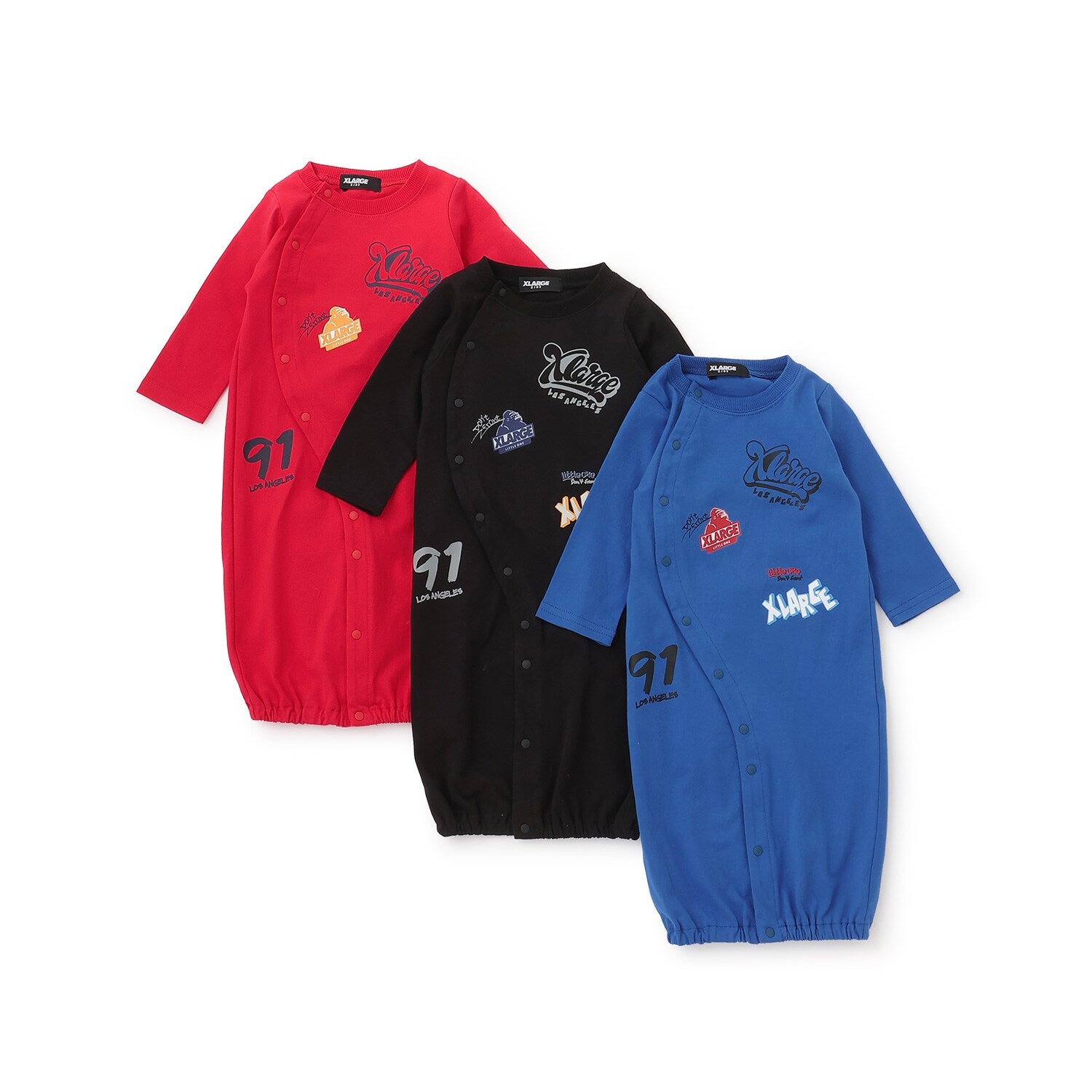 総柄グラフィティ長袖2WAYオール