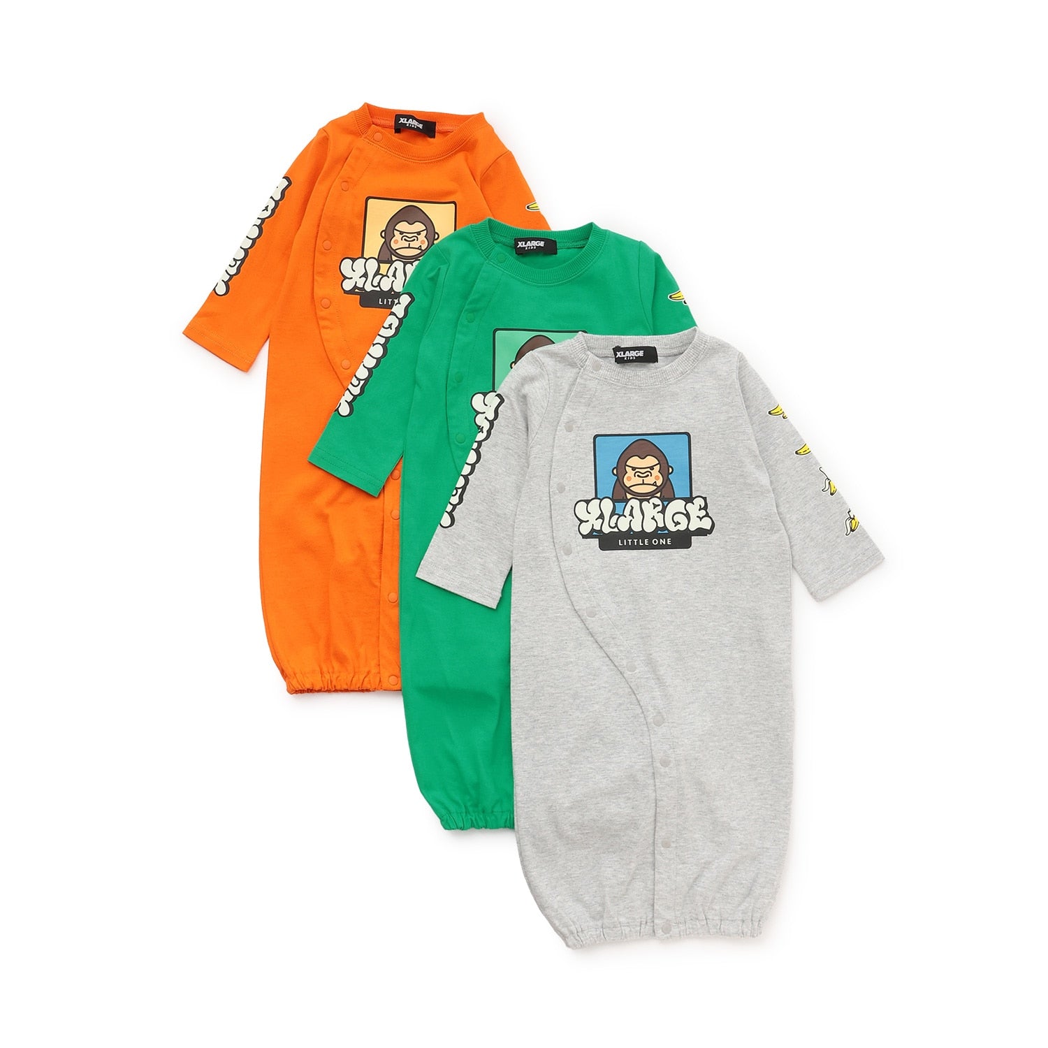 ファニーゴリラ&グラフィティ蓄光プリント長袖2WAYオール