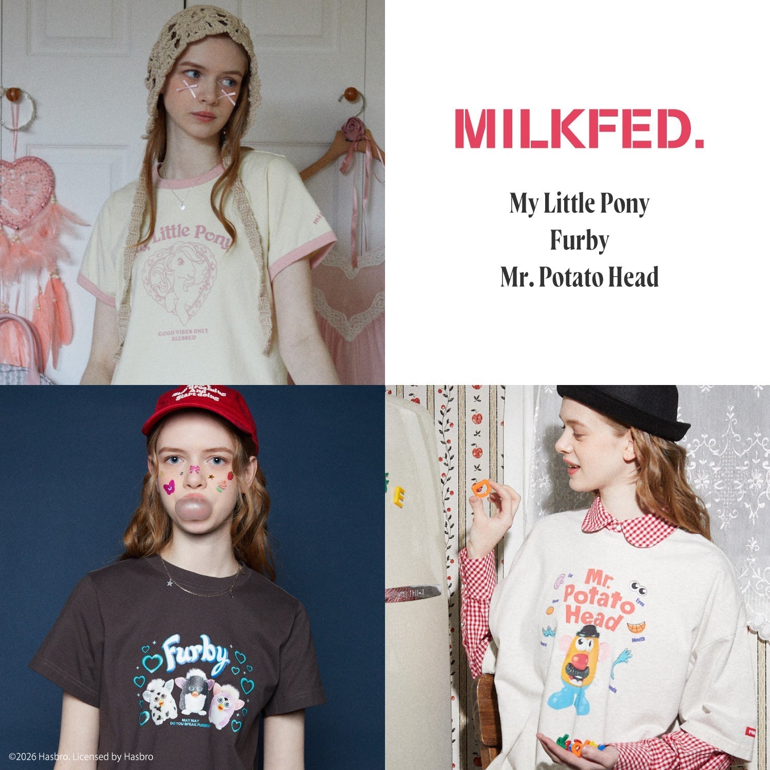 Hasbroで人気を誇るキャラクターが MILKFED.オリジナルデザインで登場！