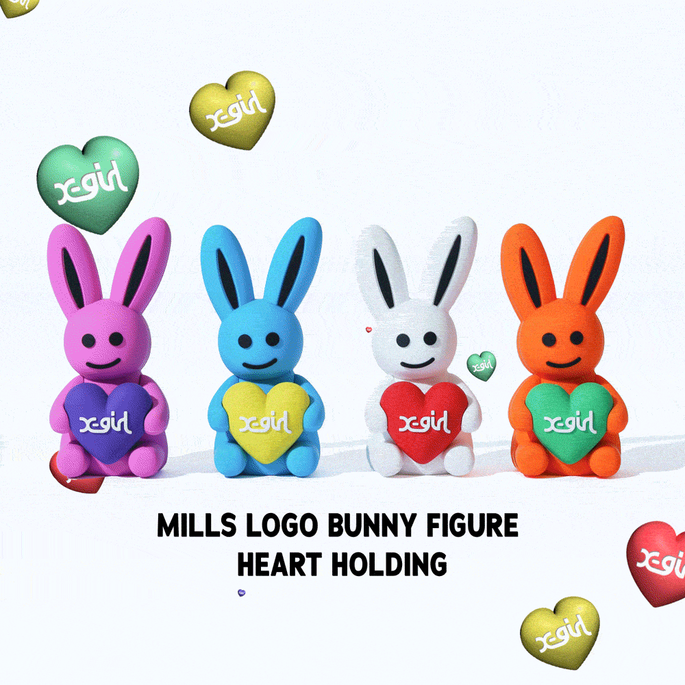 MILLS LOGO BUNNY FIGURE – HEART HOLDING