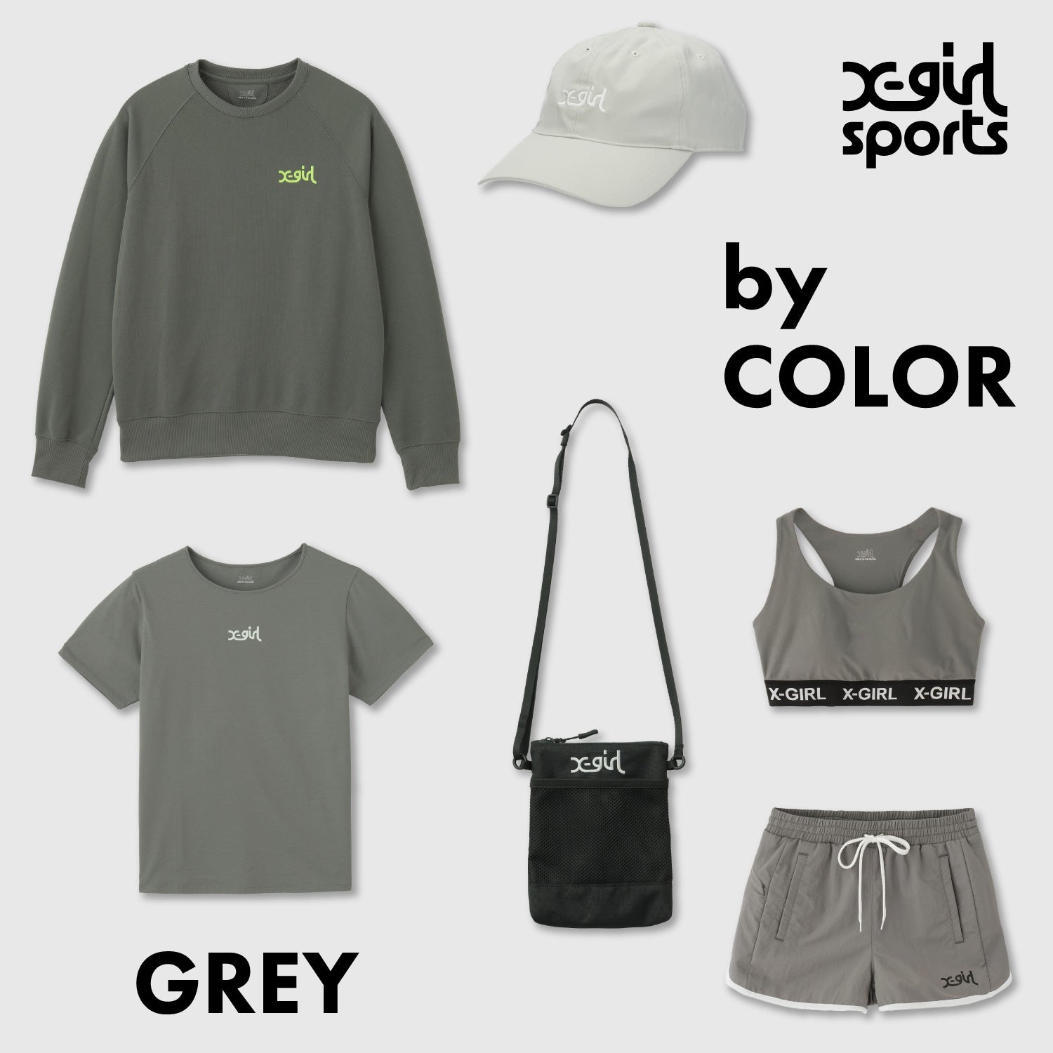 X-girl SPORTS by COLOR (GREY)