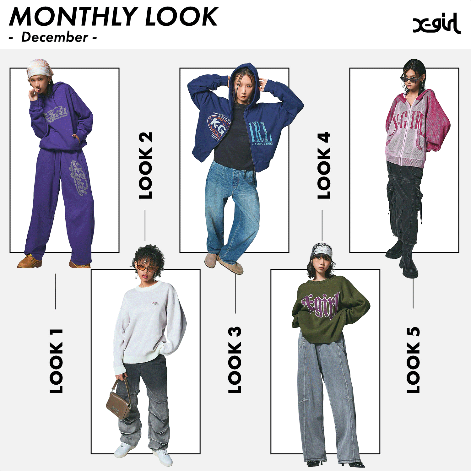 X-girl MONTHLY LOOK 　ｰDecember-