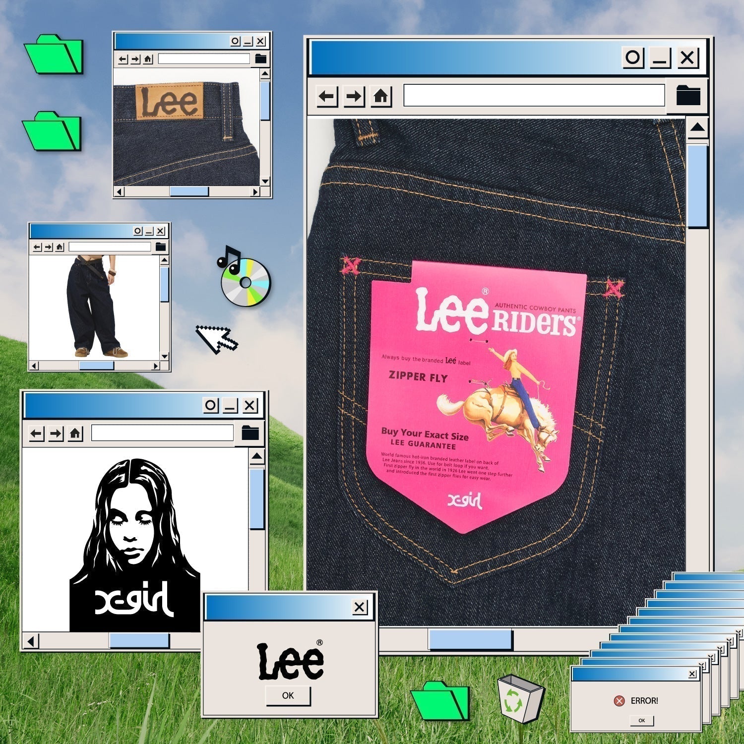X-girl × Lee