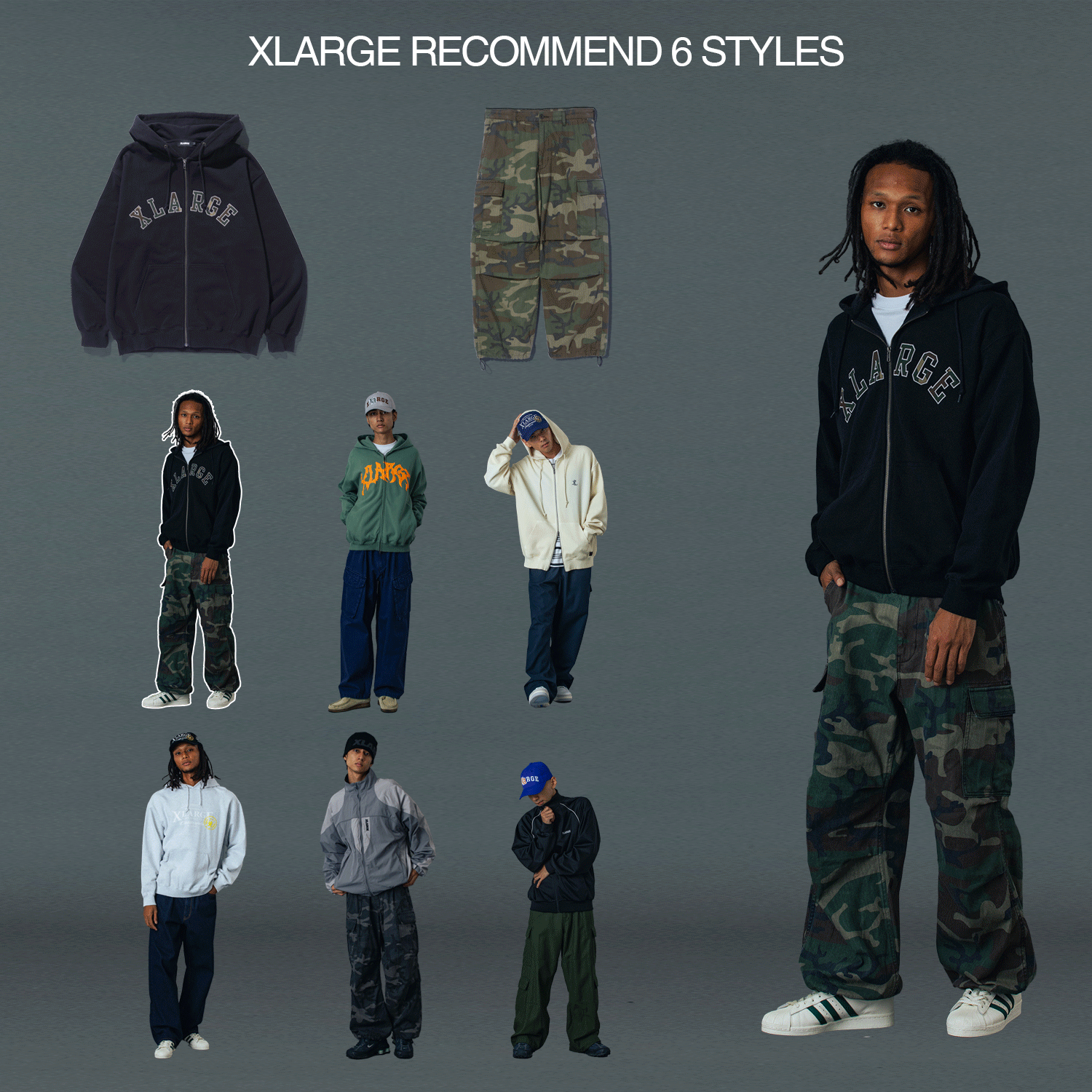 XLARGE RECOMMEND 6 STYLES