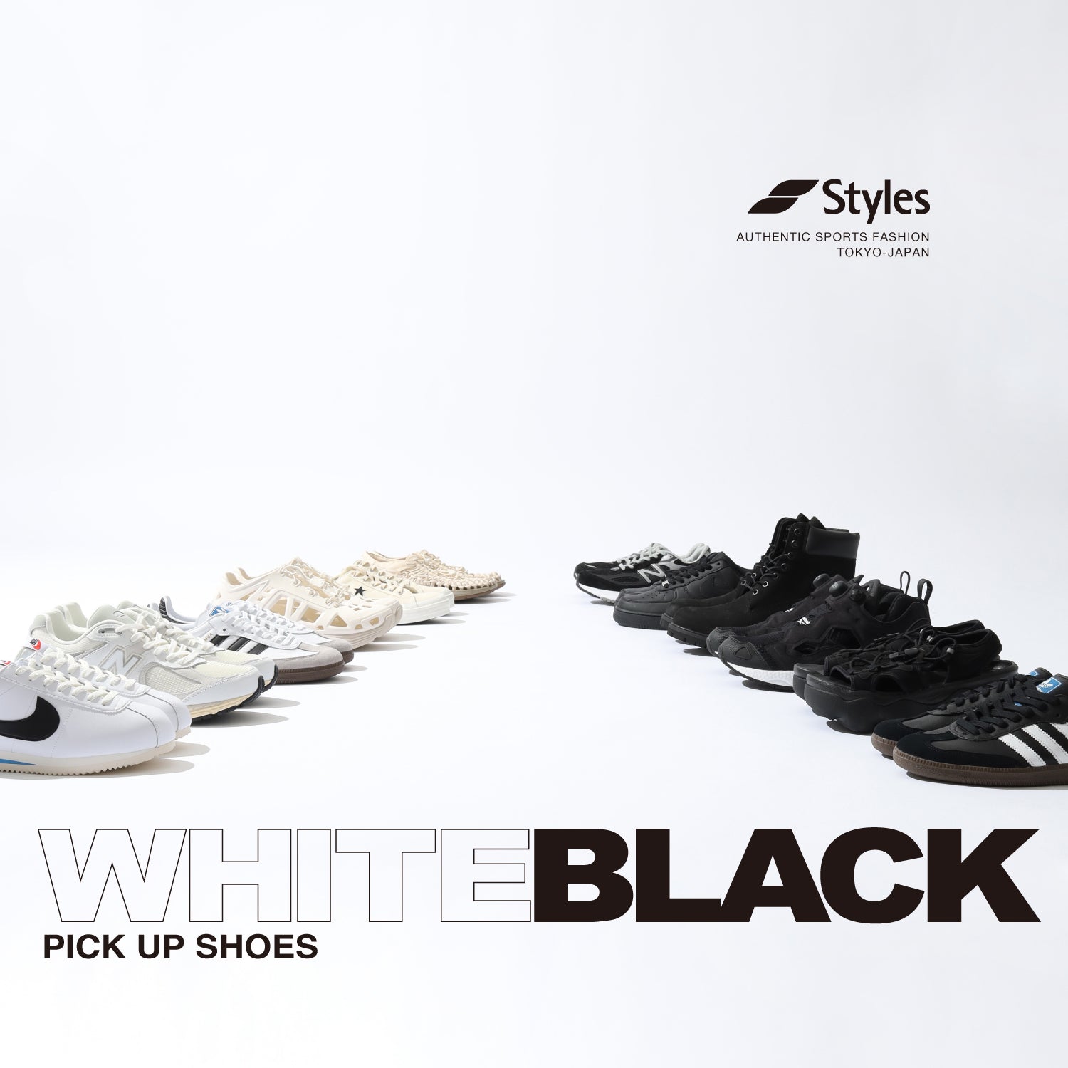 PICK UP SHOES ~WHITE/BLACK~