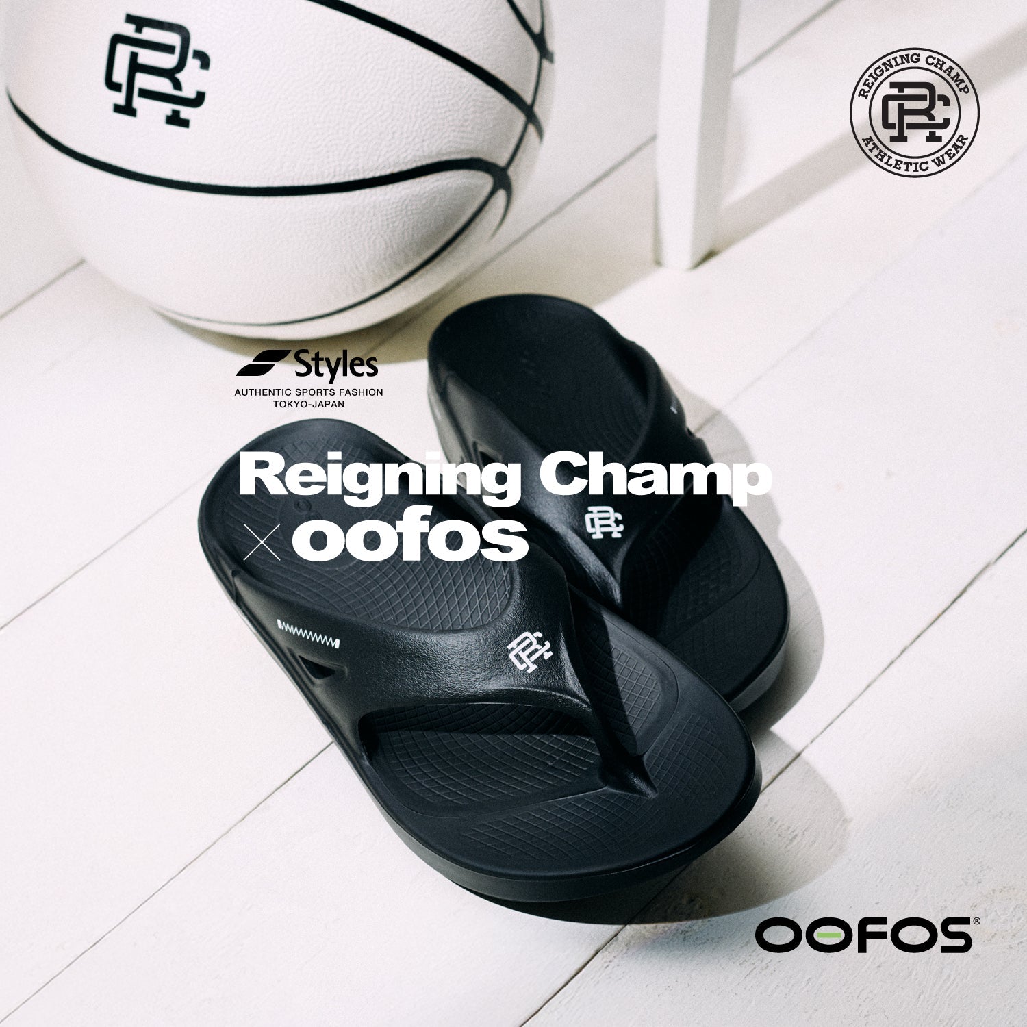 REIGNING CHAMP×OOFOS予約スタート