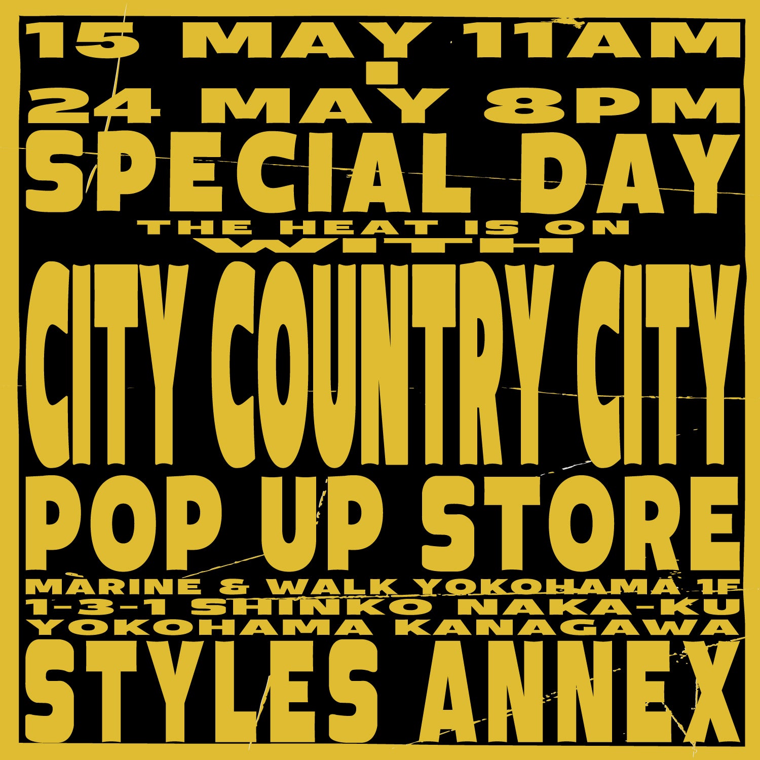 CITY COUNTRY CITY POPUP STORE