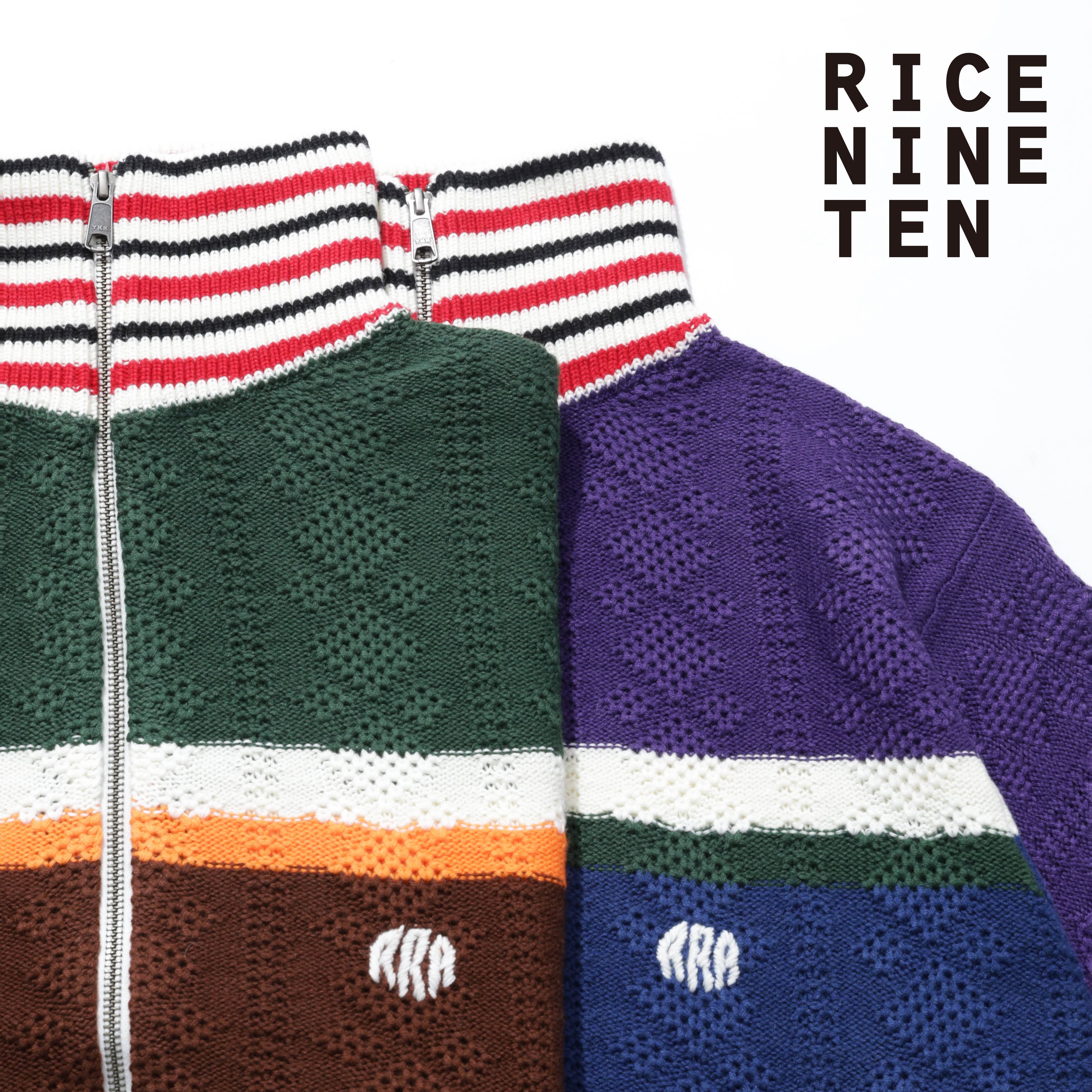 【8.21.FRI 12:00~launch】RICE NINE TEN MULTICOLOR KNITTED TRACK JACKET