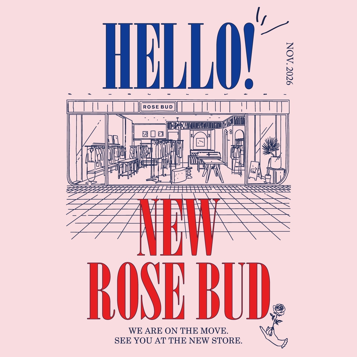 ROSE BUD ルクア大阪店 移転のお知らせ