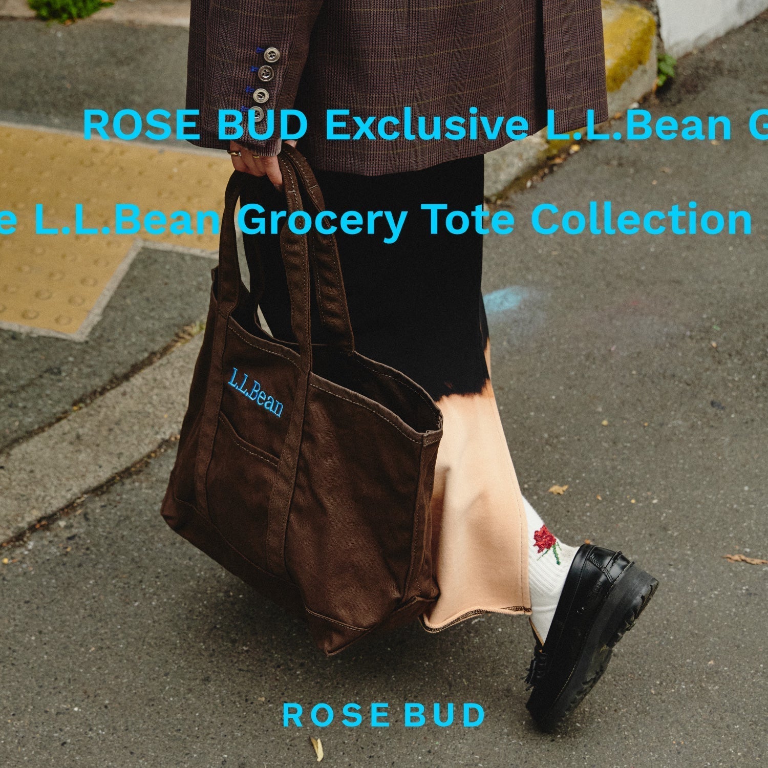 ROSE BUD Exclusive L.L.Bean Grocery Tote Collection