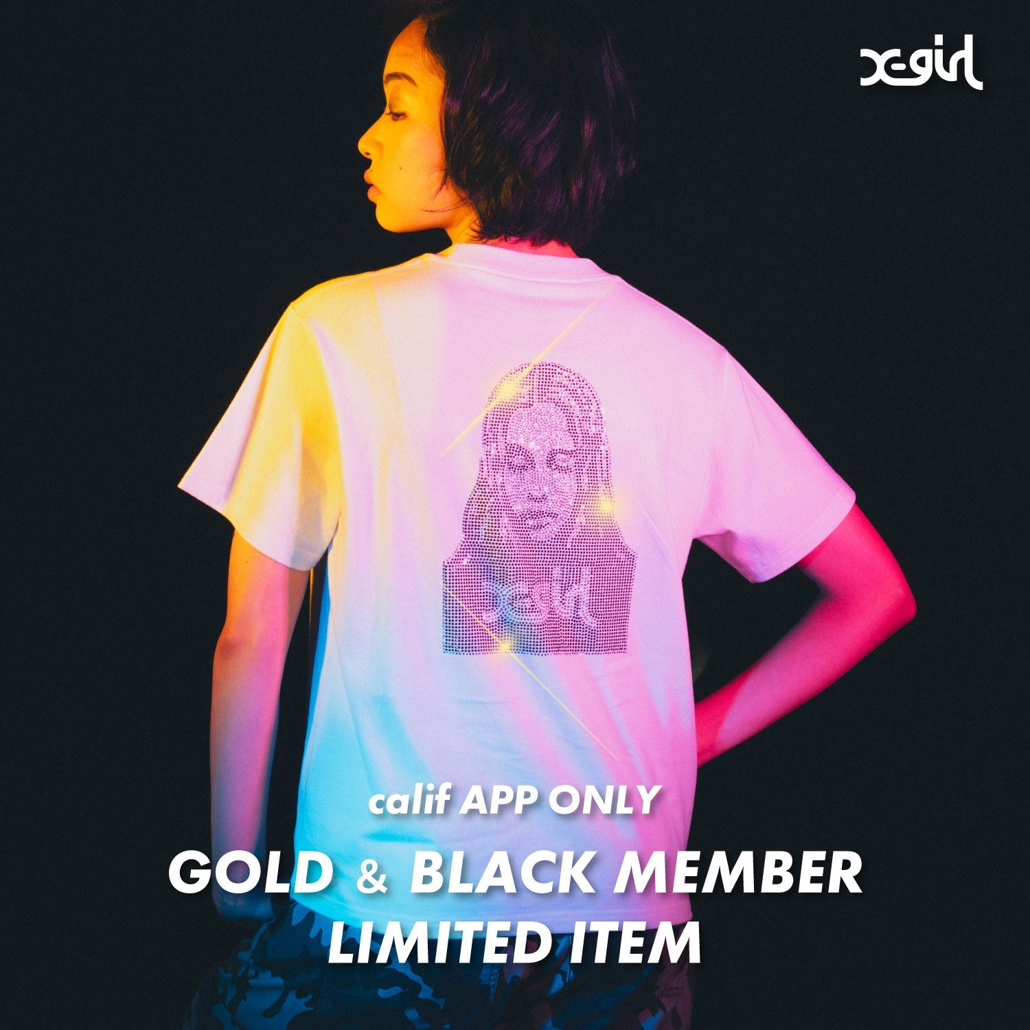 【BLACK&GOLD会員限定】calif公式アプリにて特別なFACE LOGOTEEの受注販売決定！
