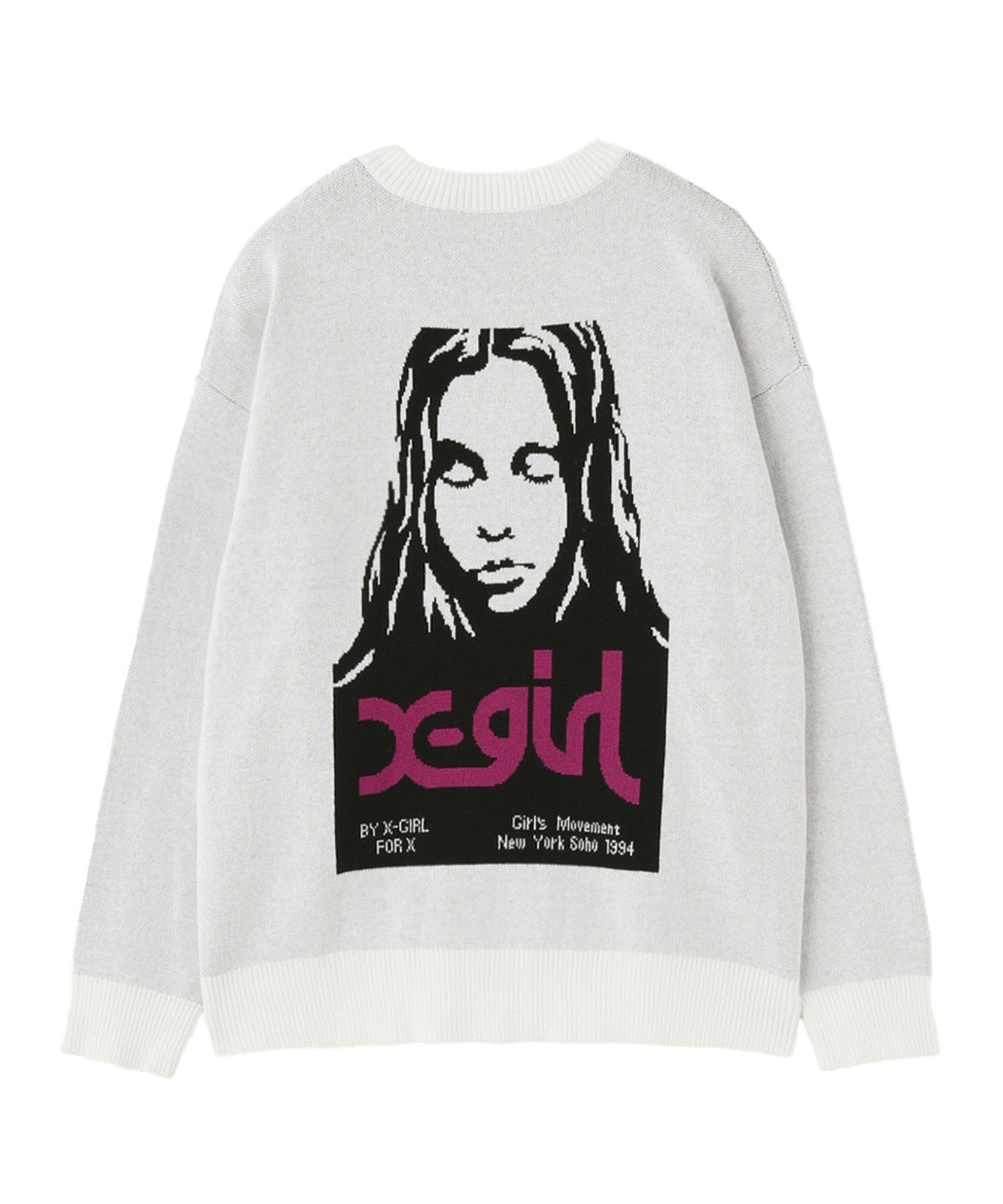 FACE JACQUARD KNIT TOP