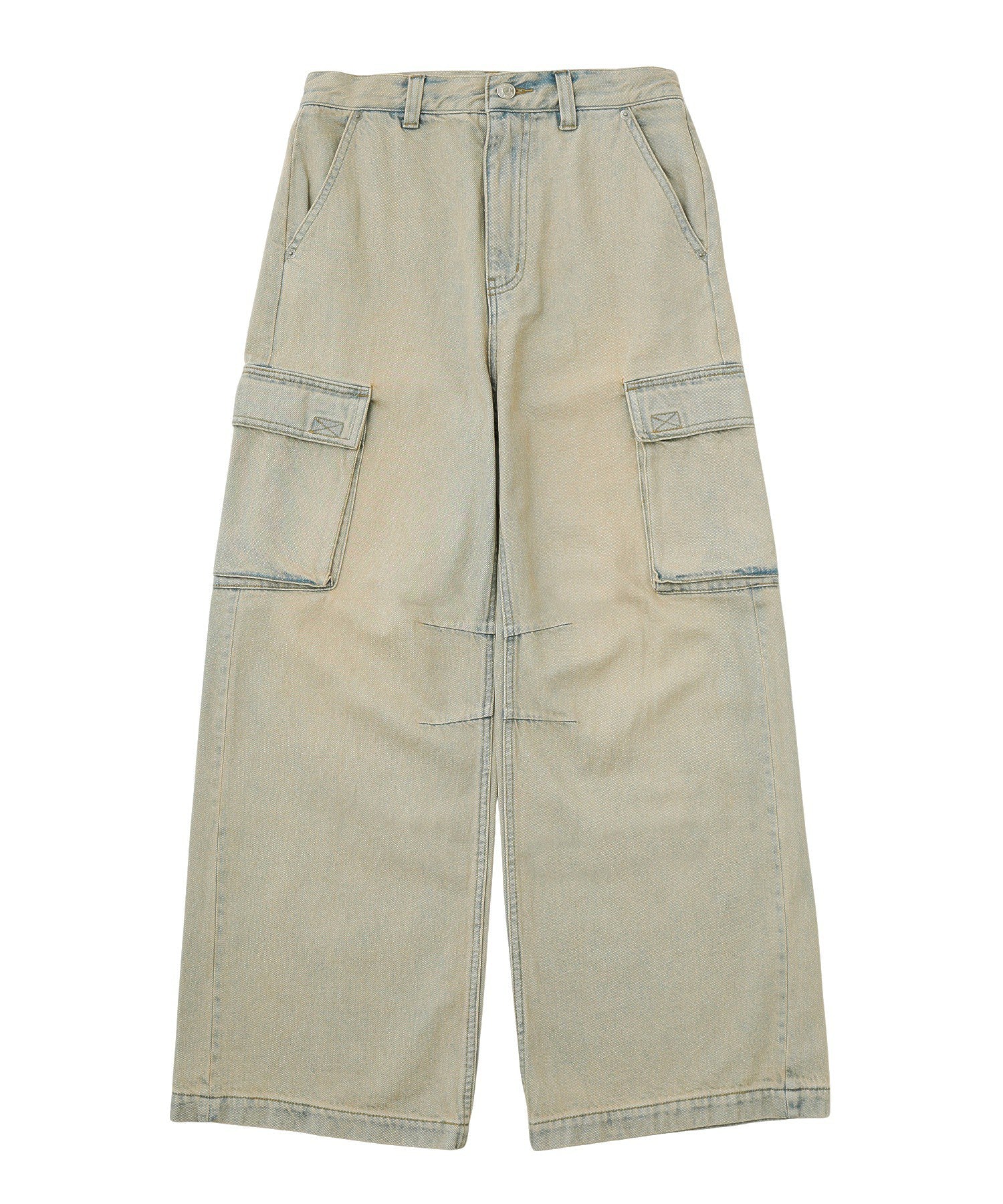 CURSIVE LOGO DENIM CARGO PANTS