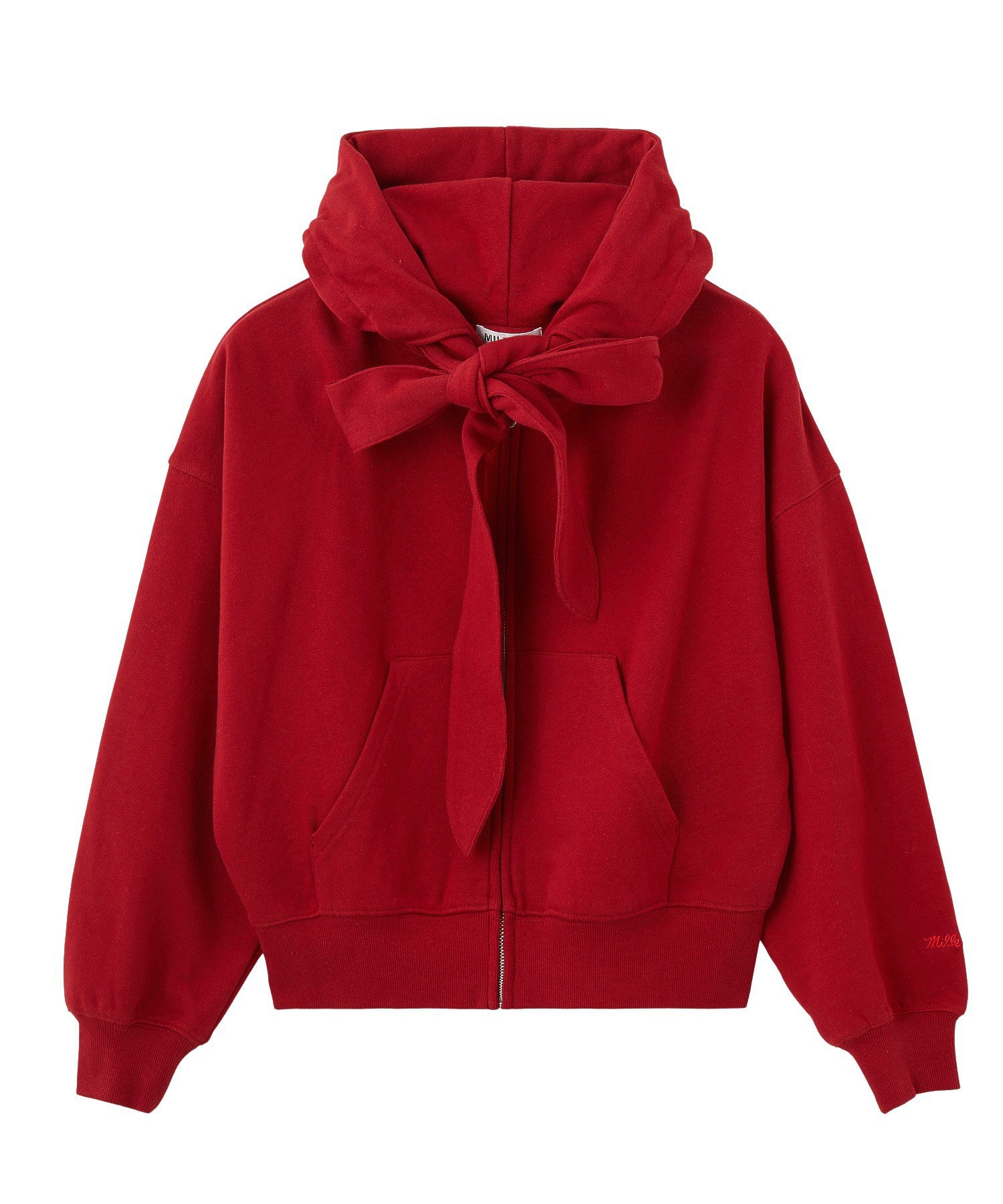 BIG RIBBON SWEAT ZIP HOODIE