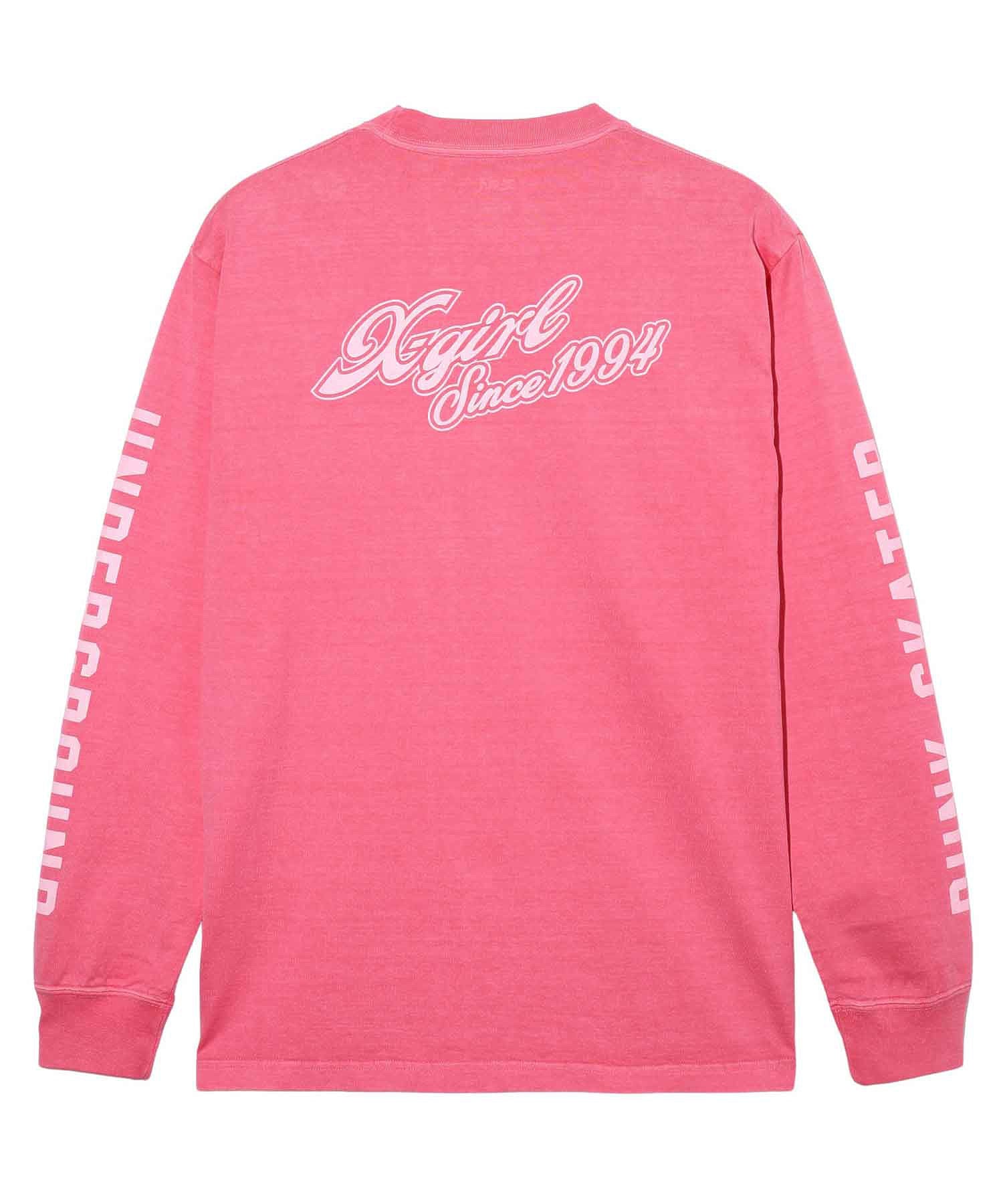 FACE & CURSIVE LOGO L/S TEE X-girl