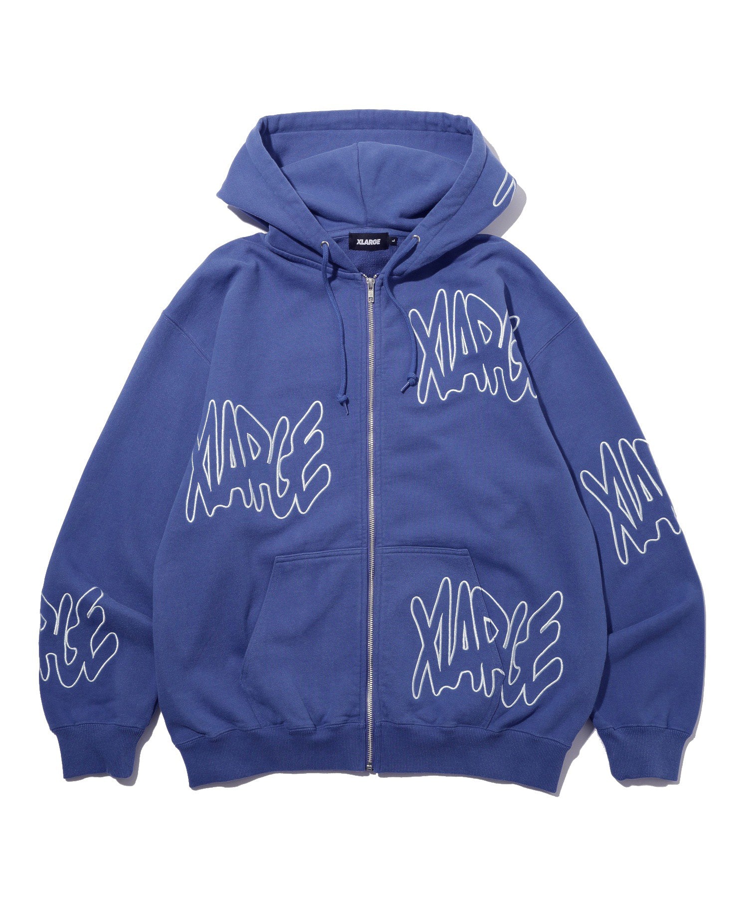 ALLOVER LOGO ZIP HOODED SWEATSHIRT