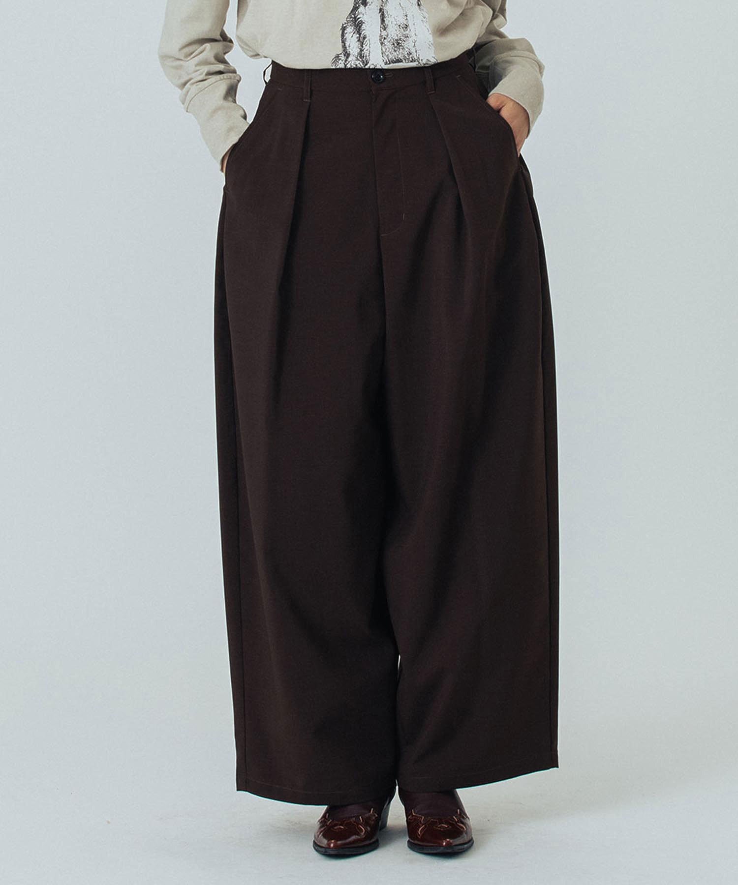 CREOLME/TUCK BARREL PANTS