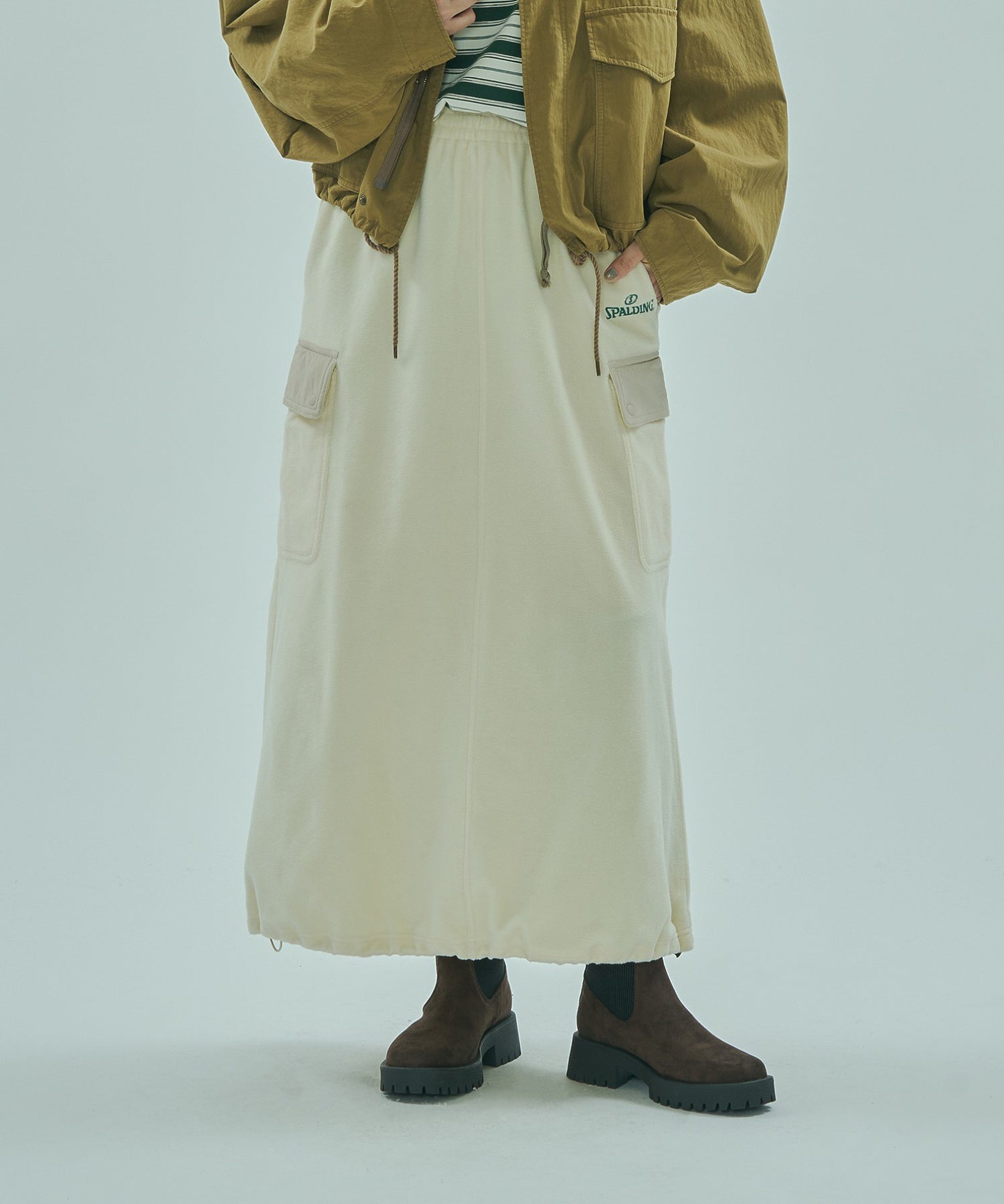 SPALDING x ROSE BUD FLEECE SKIRT