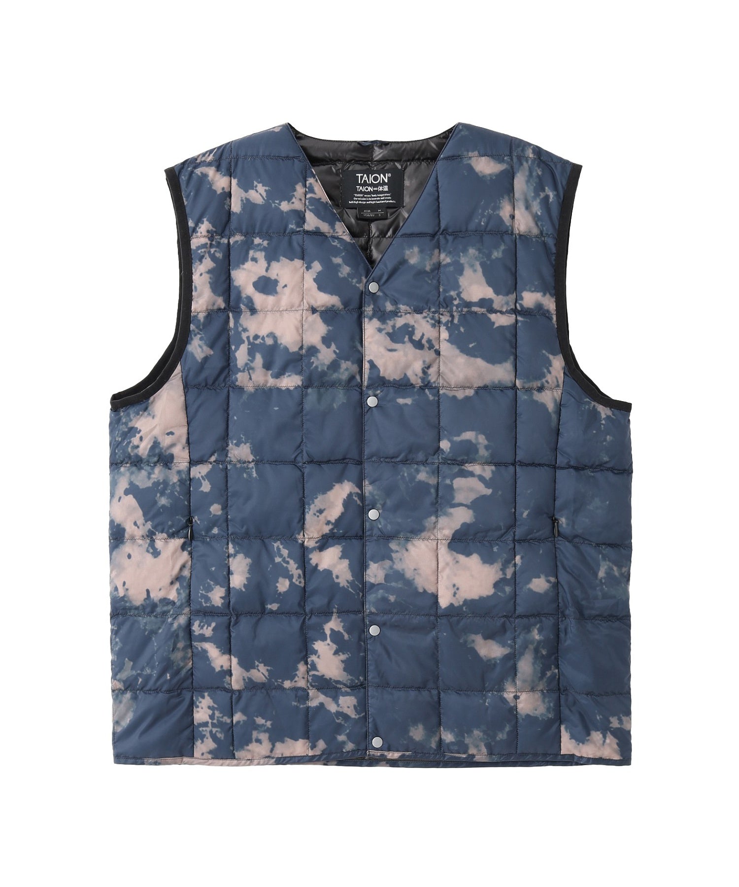 TAION/タイオン/V NECK BUTTON DOWN VEST TAION-001