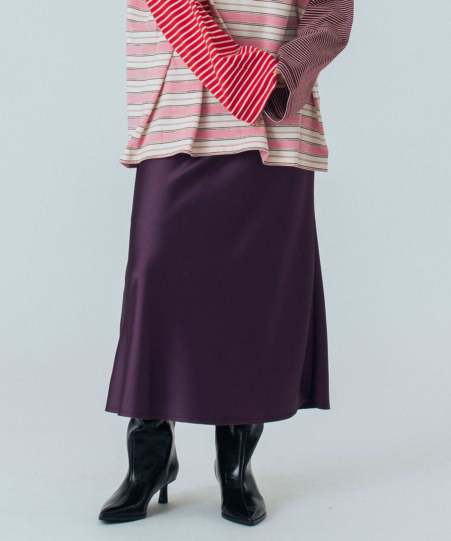 CREOLME/SATIN LONG SKIRT