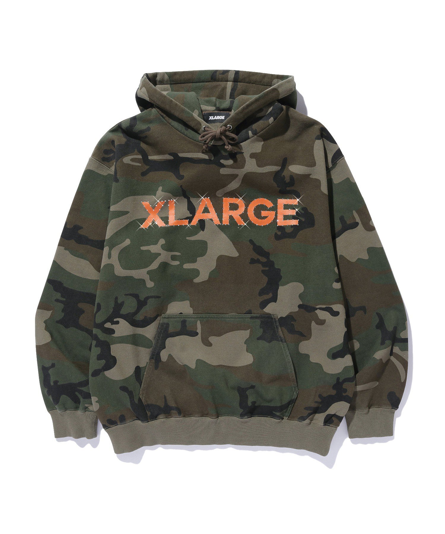 RHINESTONE PULLOVER HOODED SWEATSHIRT