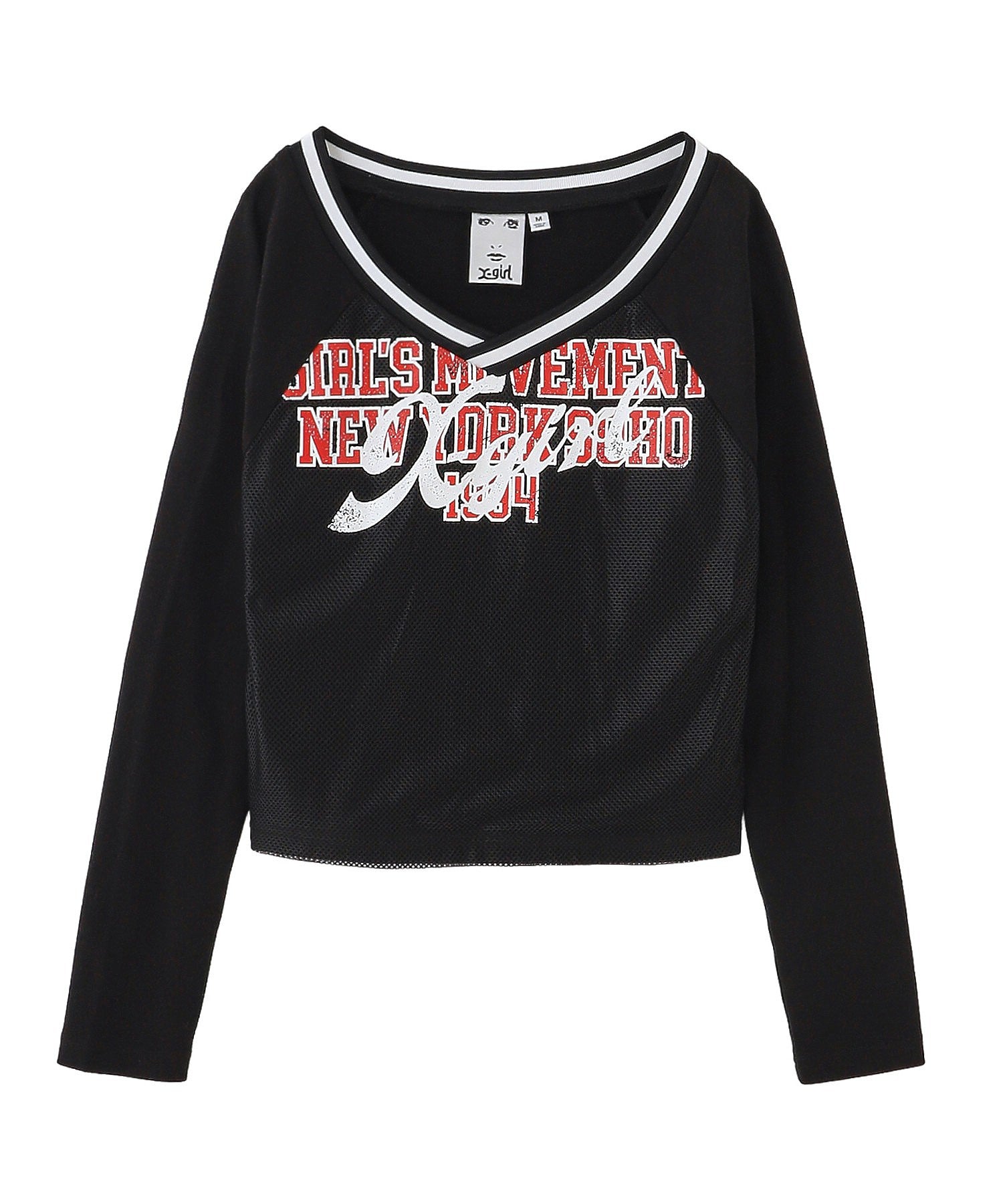 MESH PANELED L/S COMPACT TOP