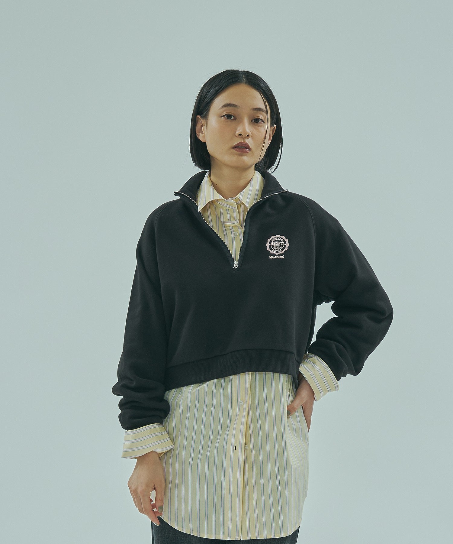 SPALDING x ROSE BUD ATHLETIC CLUB HALF ZIP