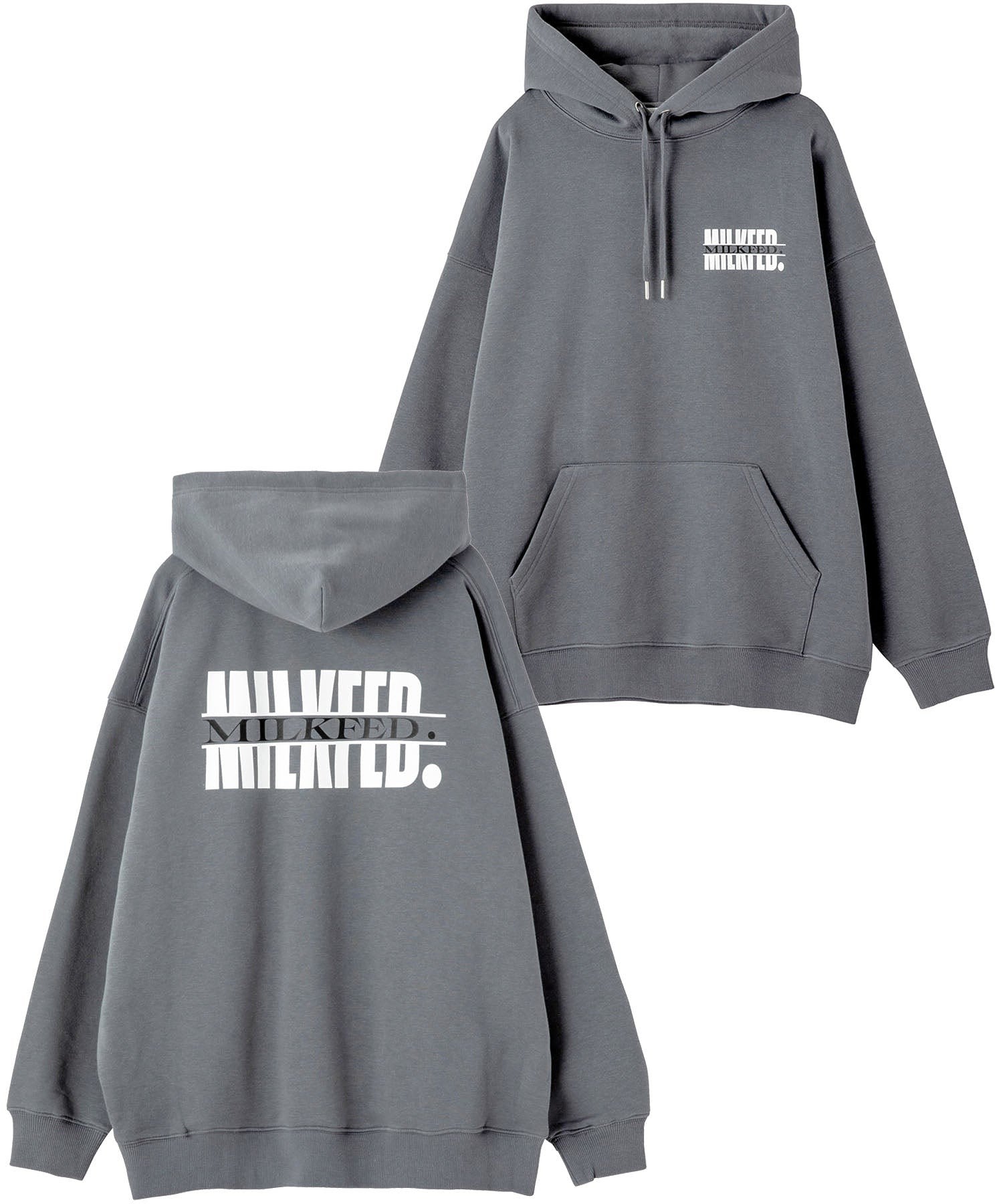 DOUBLE LOGO BIG HOODIE MILKFED.