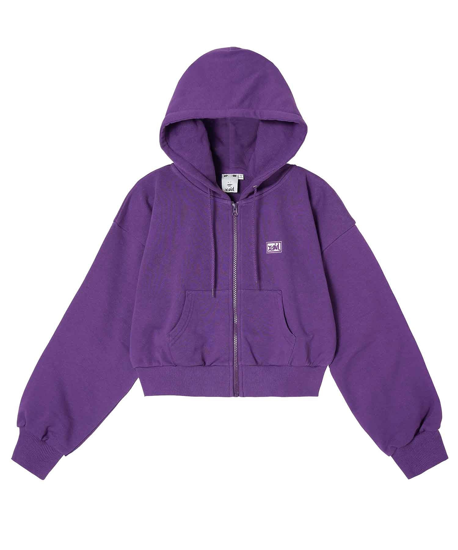 CROPPED ZIP UP SWEAT HOODIE X-girl