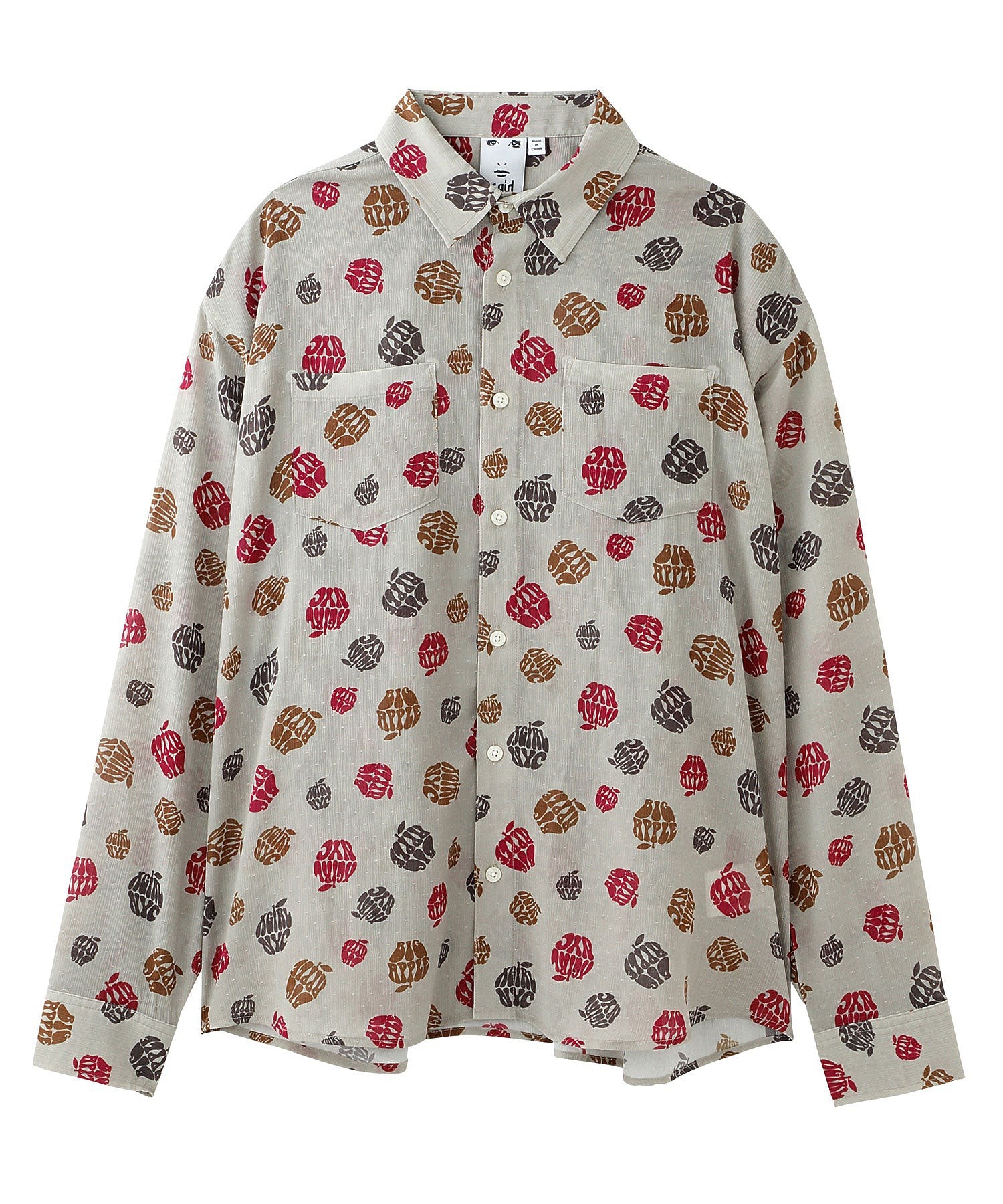 APPLE GIRL SHEER SHIRT X-girl