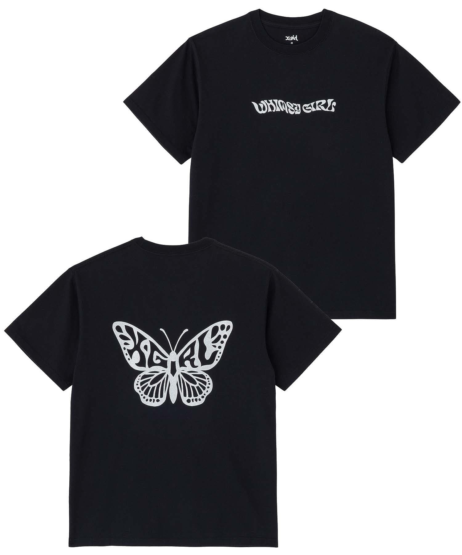 GLITTER BUTTERFLY LOGO S/S TEE X-girl