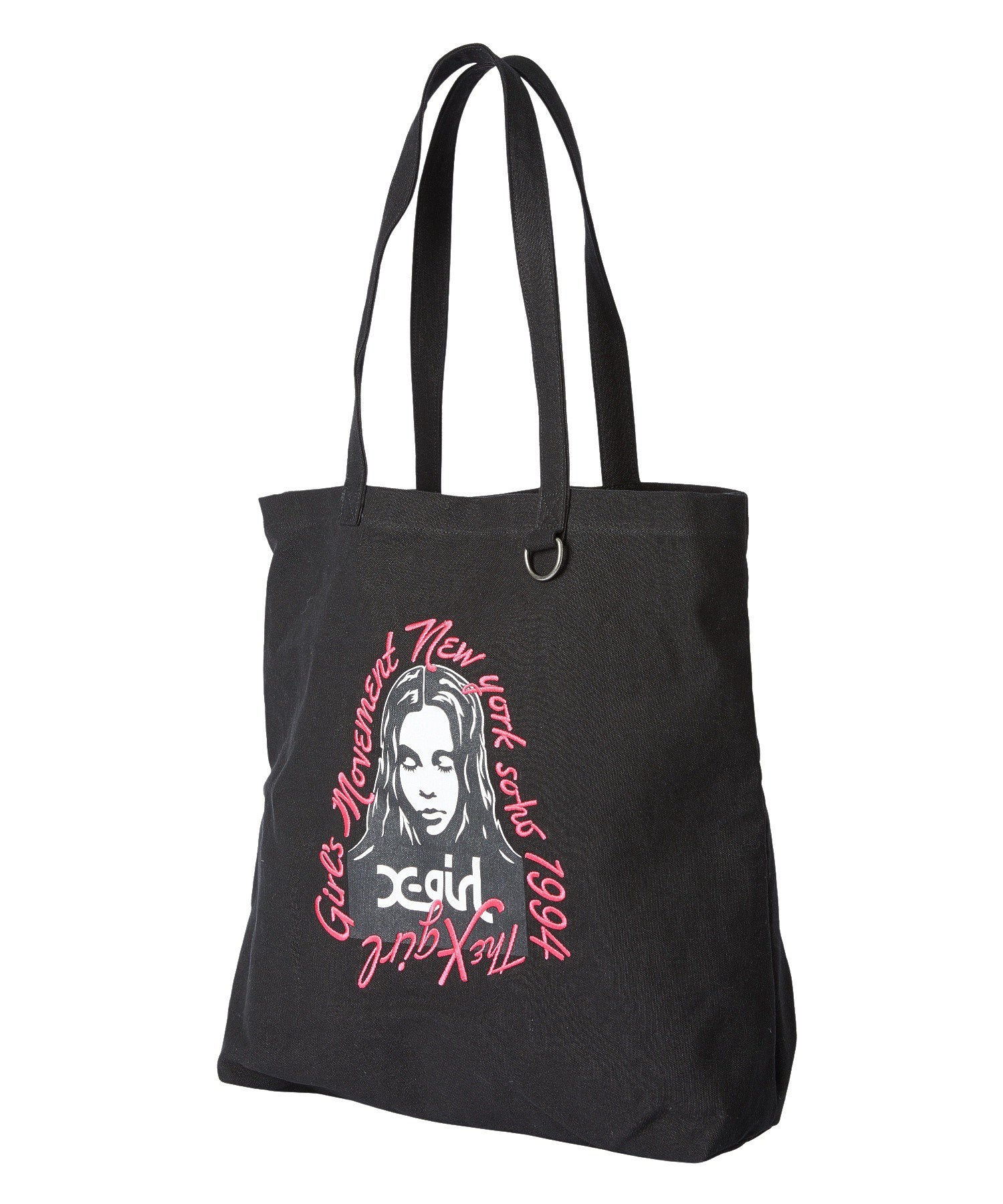 HAND DRAWN LOGO AND FACE TOTE BAG