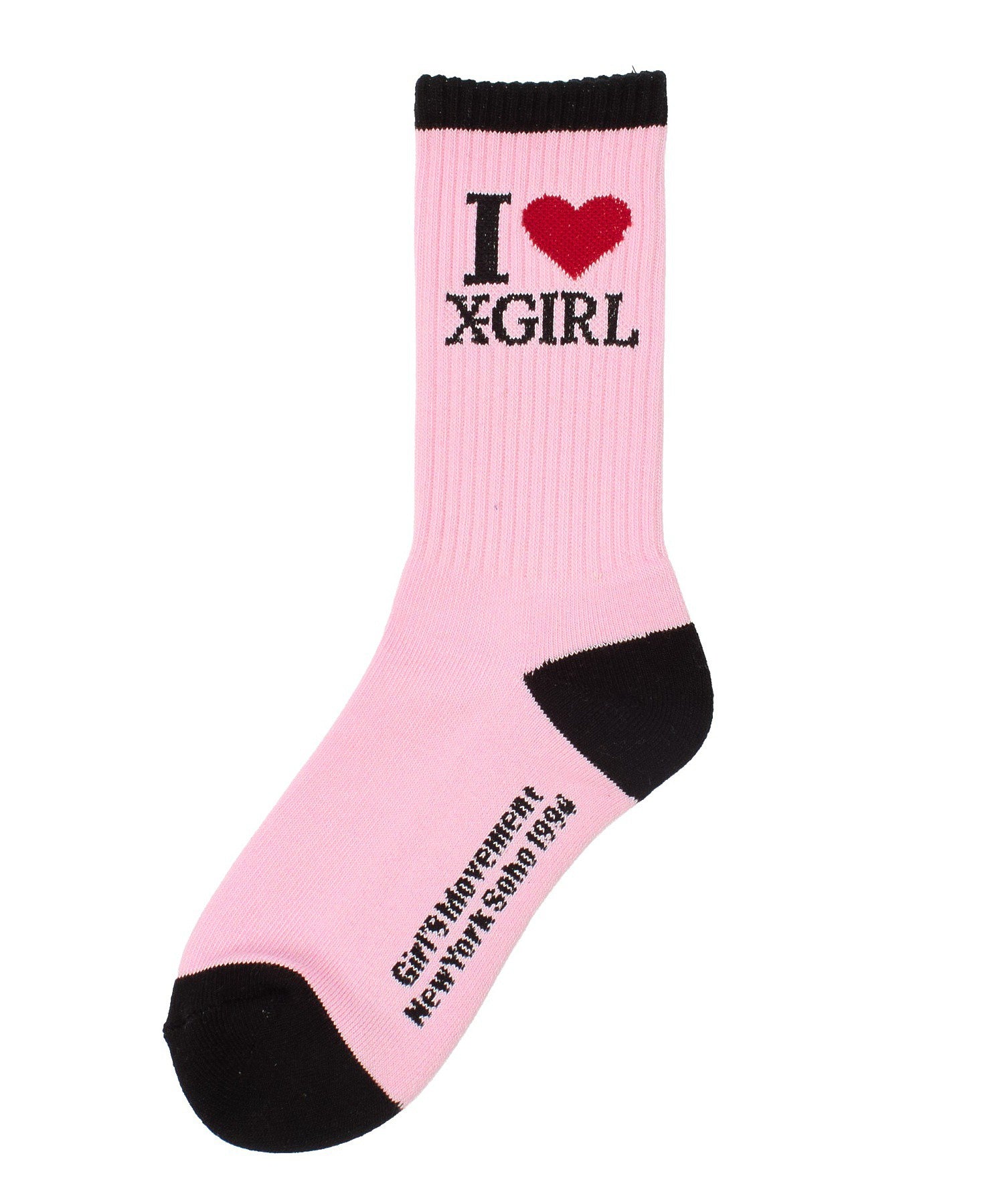 I LOVE X-GIRL RIBBED SOCKS