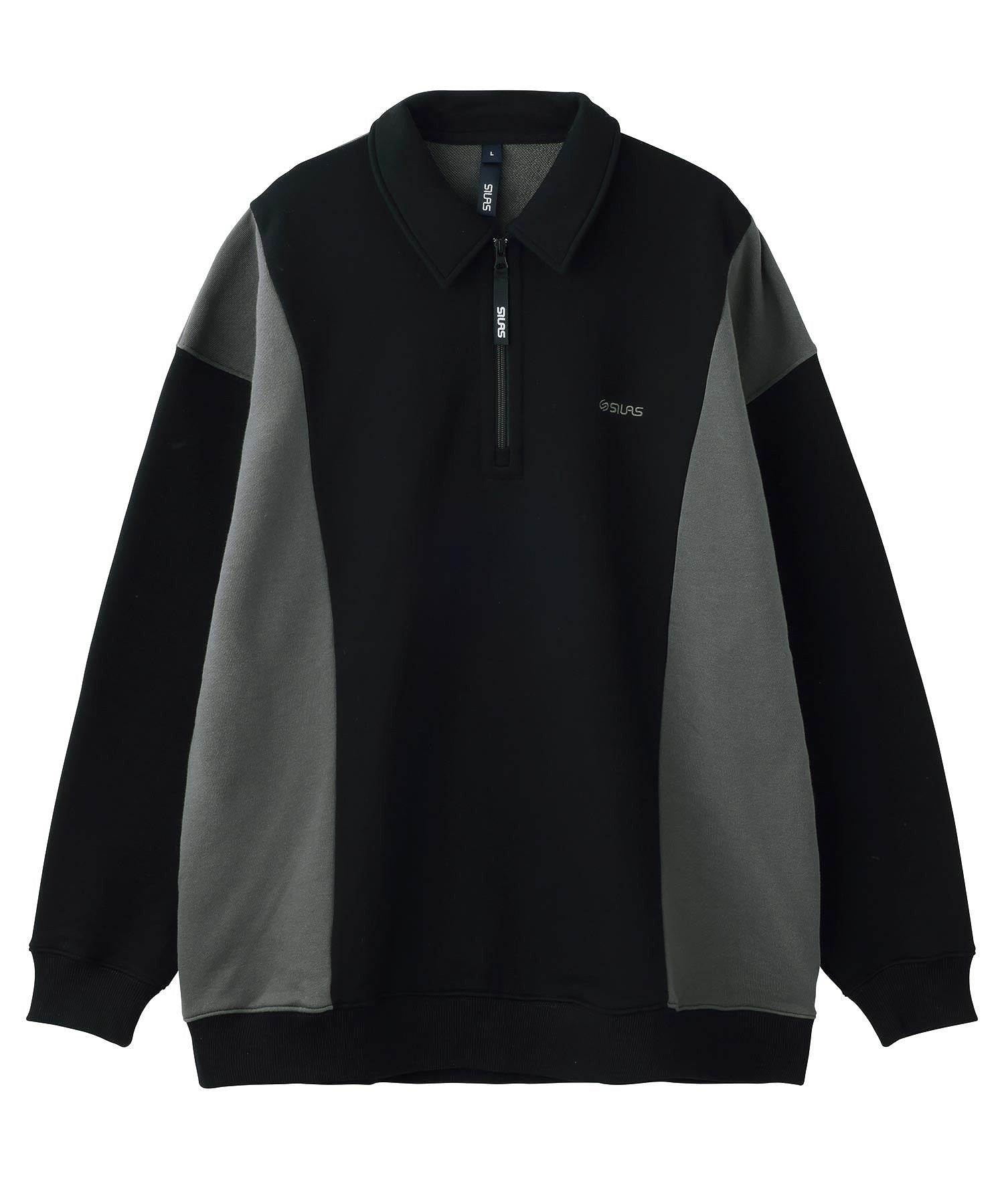 PANELED HALF ZIP SWEAT PULLOVER SILAS