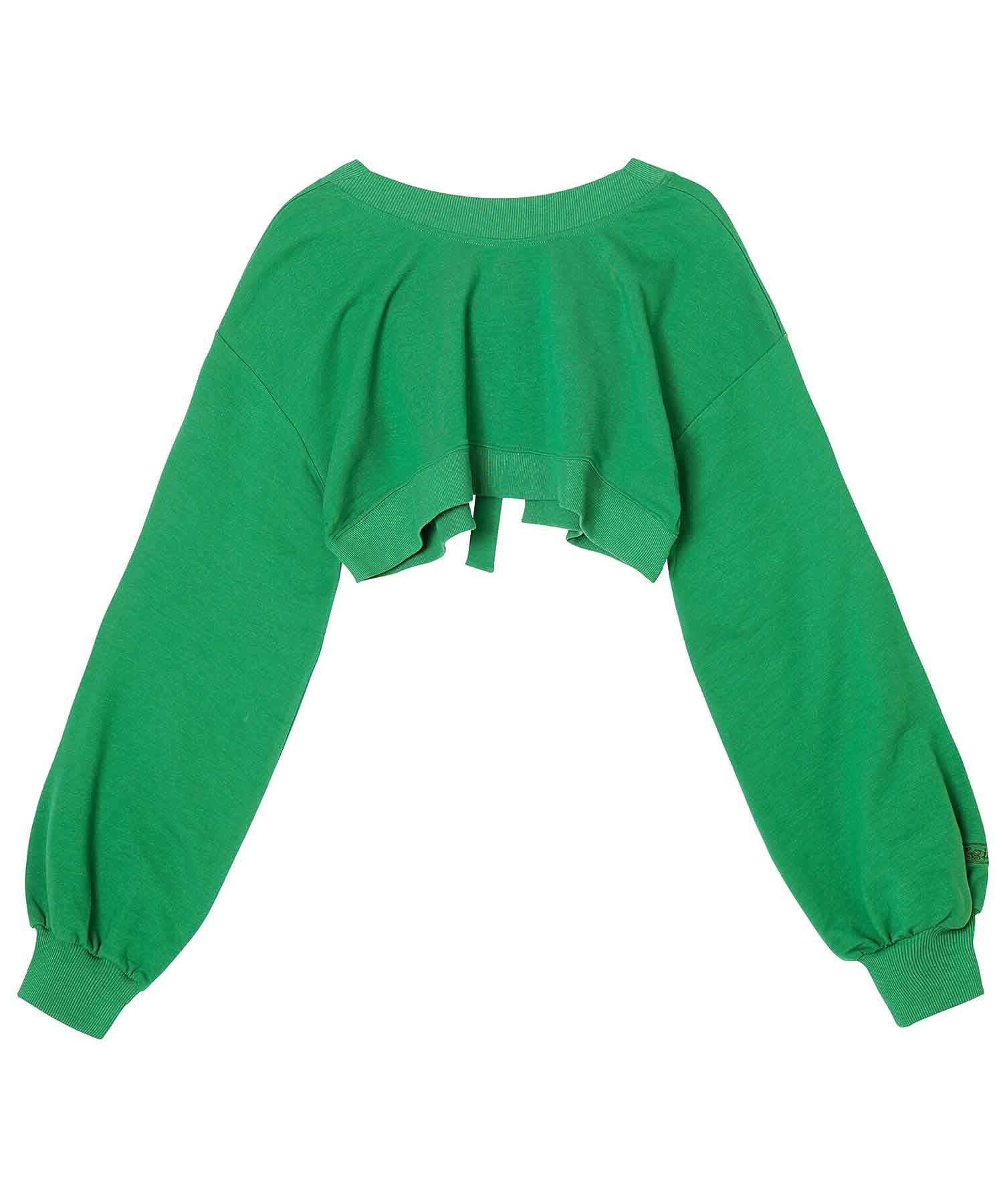 OVAL LOGO 2WAY CROPPED SWEAT TOP X-girl