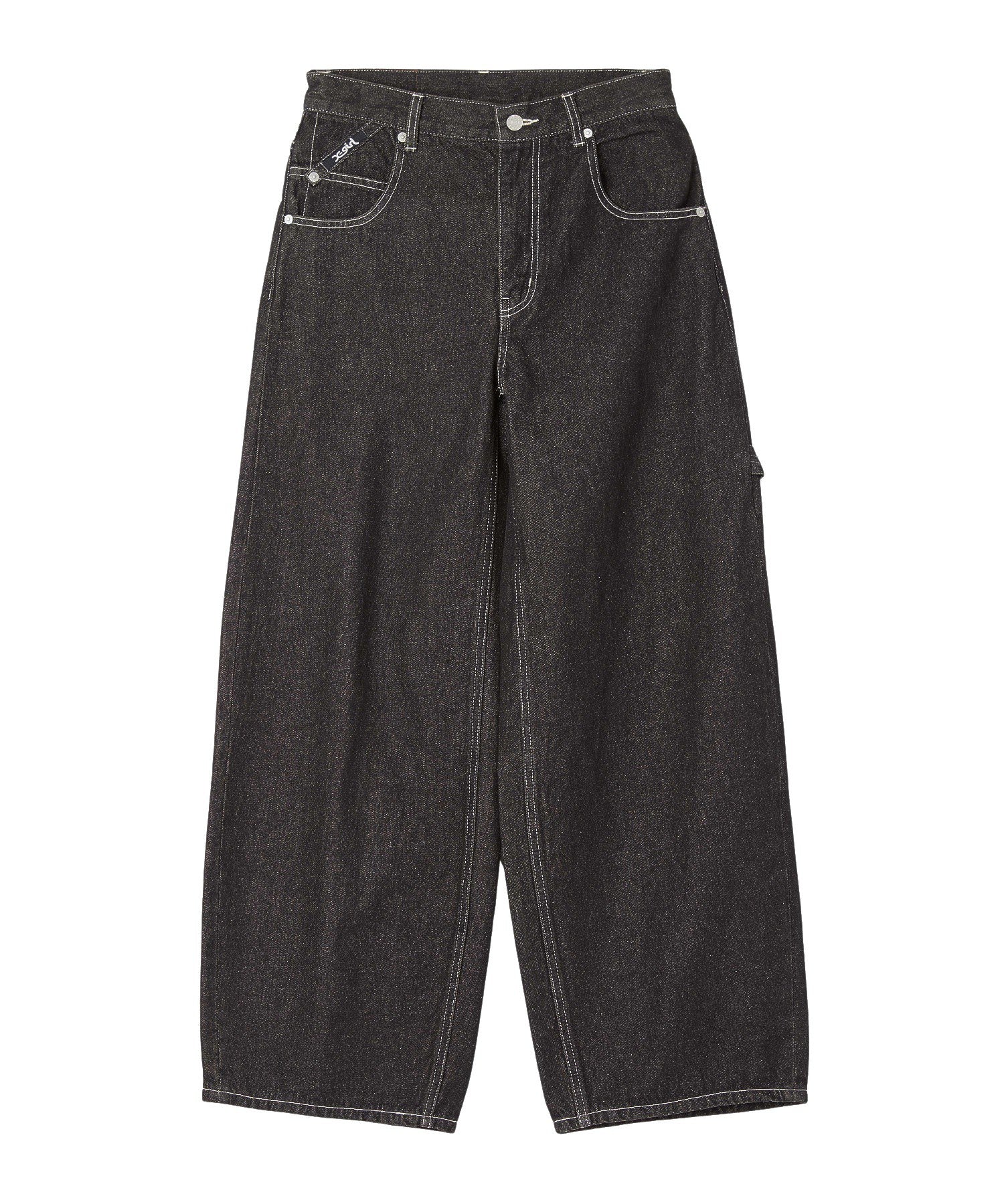 LOOP WITH BUCKLE WIDE LEG DENIM PANTS