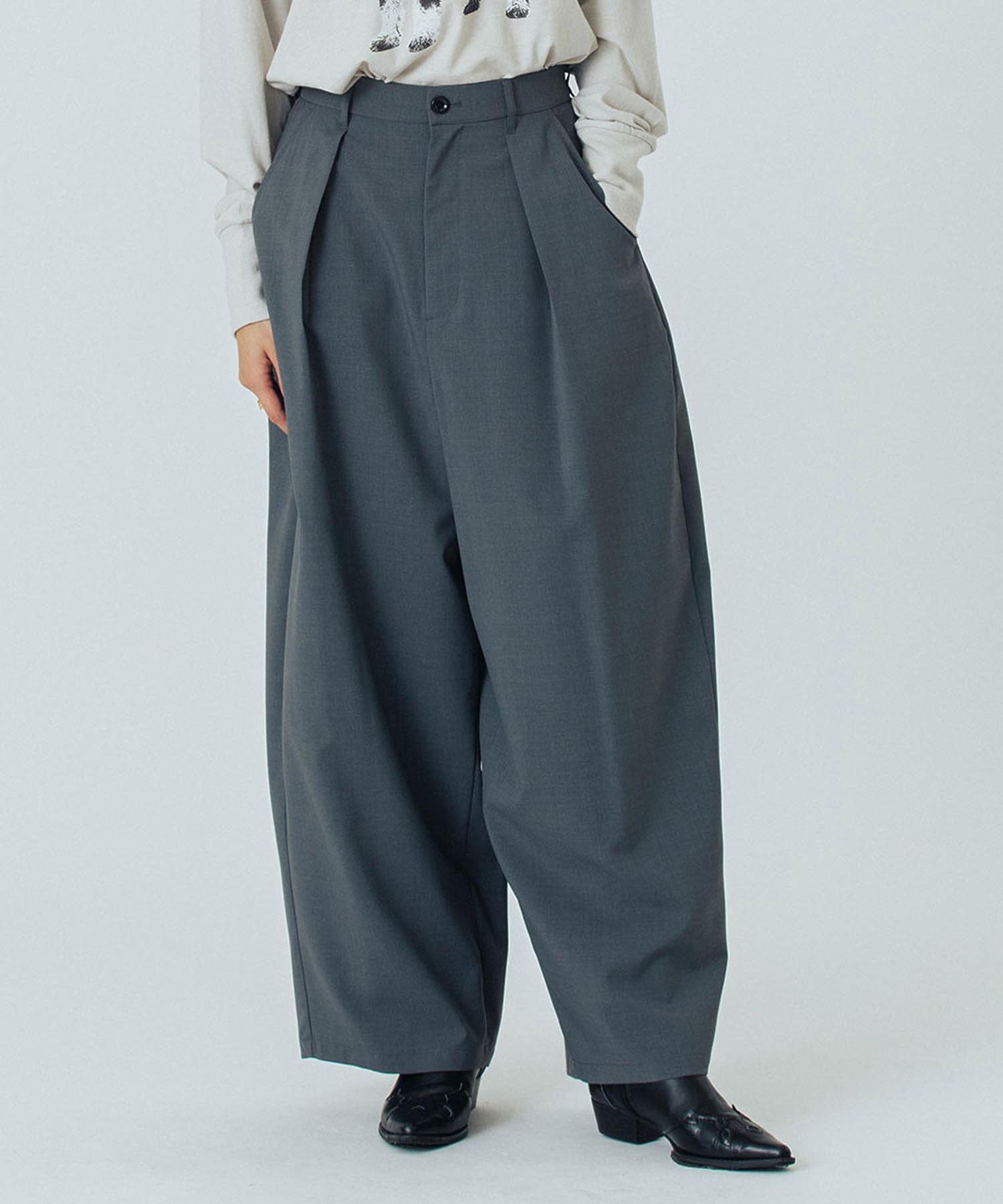 CREOLME/TUCK BARREL PANTS